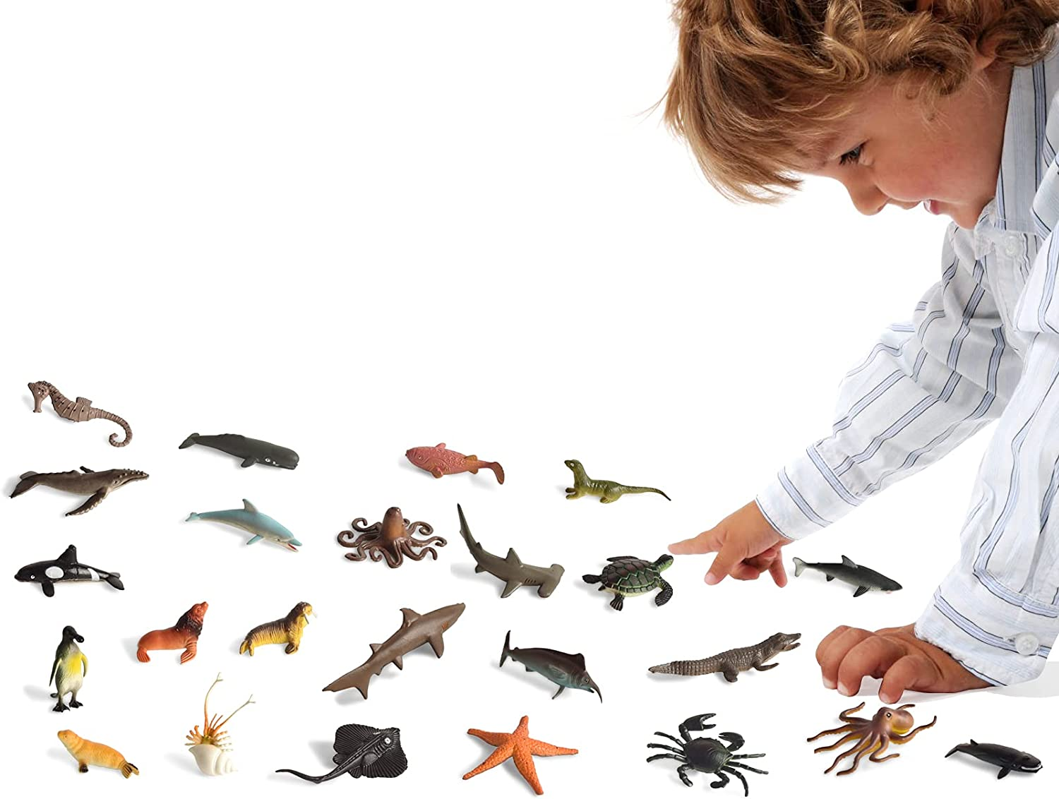 BOHS Assorted Sealife Creature Figures - Marine Ocean Sea Fish Animals Toys image number 5