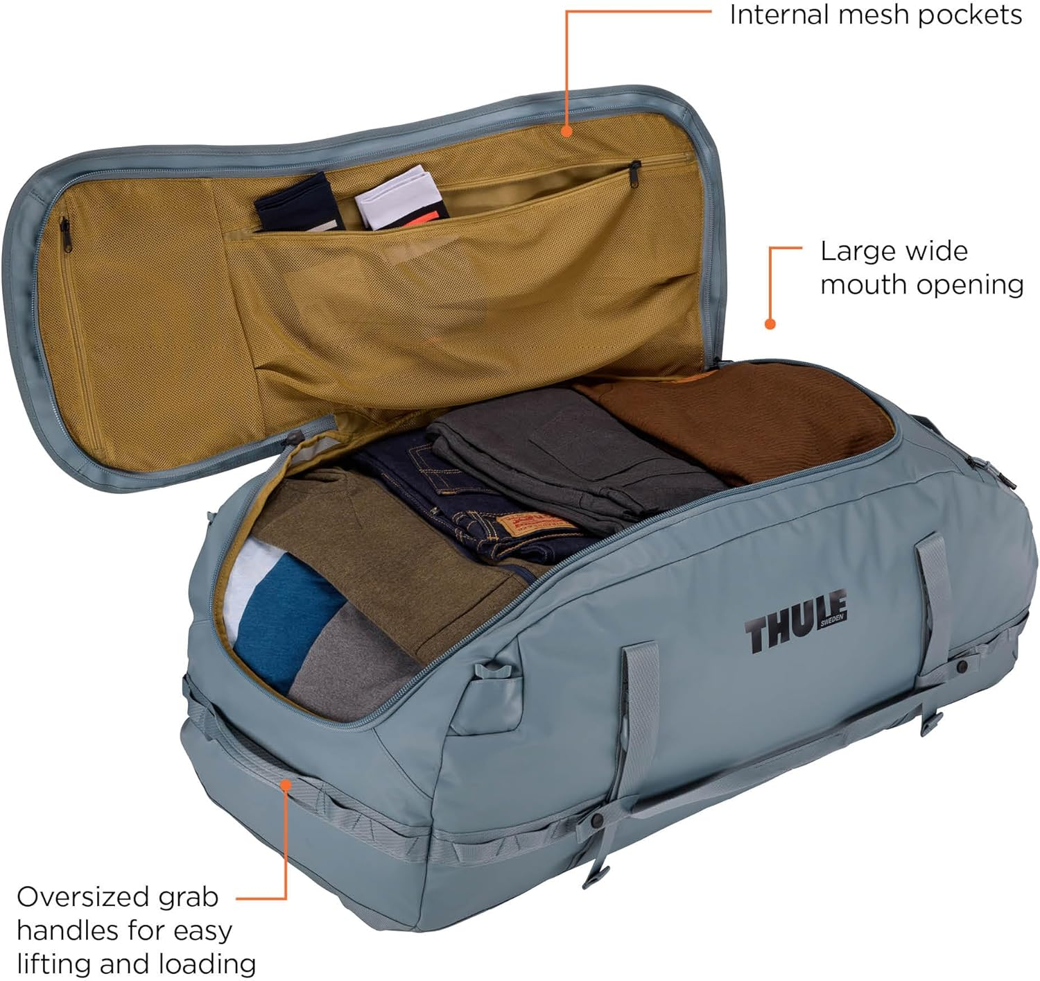 Thorie Chasm Duffel Bag, 130L, Black, 130L image number 6