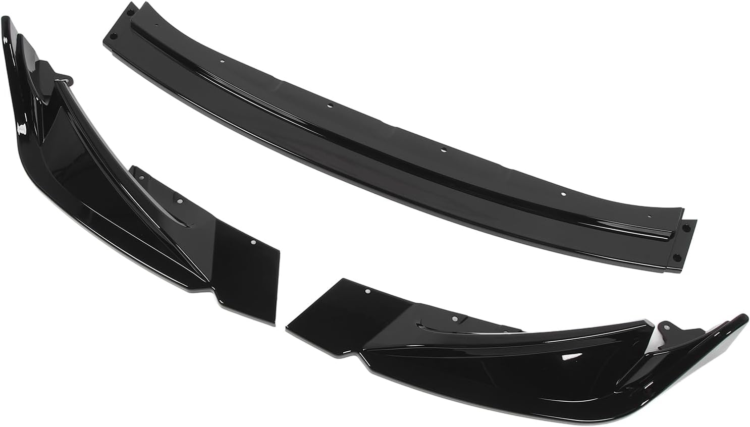 Front Bumper Lip Spoiler, Scratch Resistant 3 Sectional Type Sporty Front Bumper Lip Body Kit for M3 G80 M4 G82 G83 2021 to 2024 (Gloss Black) image number 3