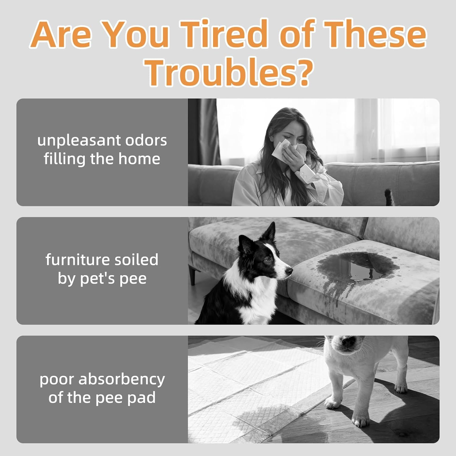 Disposable Dog Training Pads,Charcoal Dog Pee Pads Extra Large,Extra Absorbent Puppy Pads for Dogs | Disposable Urine Bed Pads for Odor-Control,Large Pet Pee Pads for Housebreaking (XL 60X90 20Pcs) - L 60X60 100Pcs image number 3