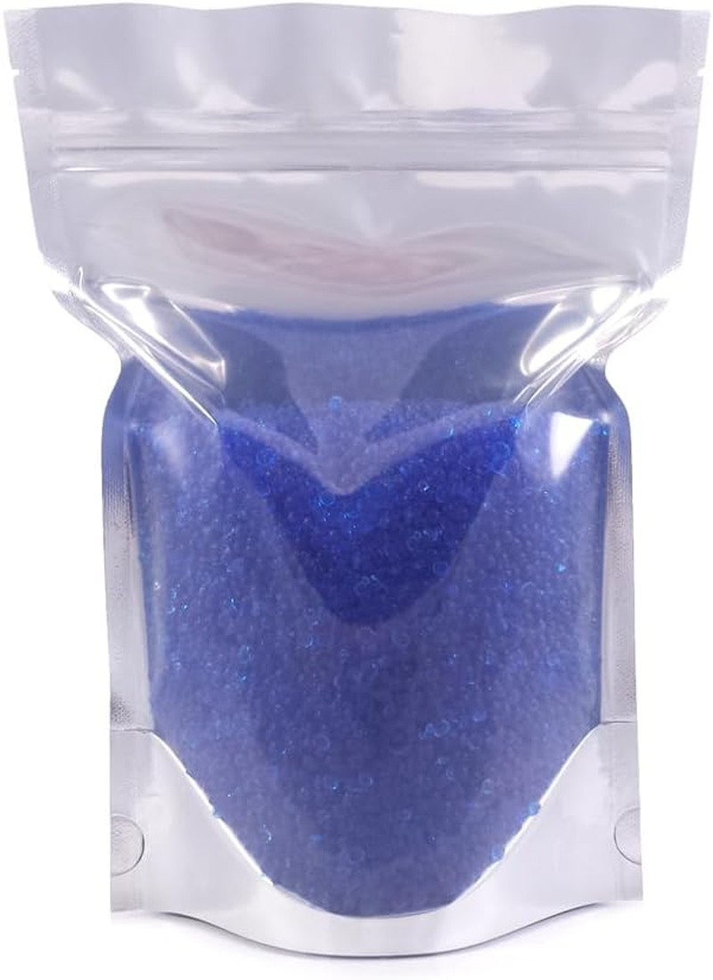 Silica Gel Beads Blue, 3-5Mm (0.5 KG). Blue Silica Gel Beads Turn to Pink to Indicate Reactivation. Reusable Desiccant Beads Rechargeable Moisture Absorber Silica Gel