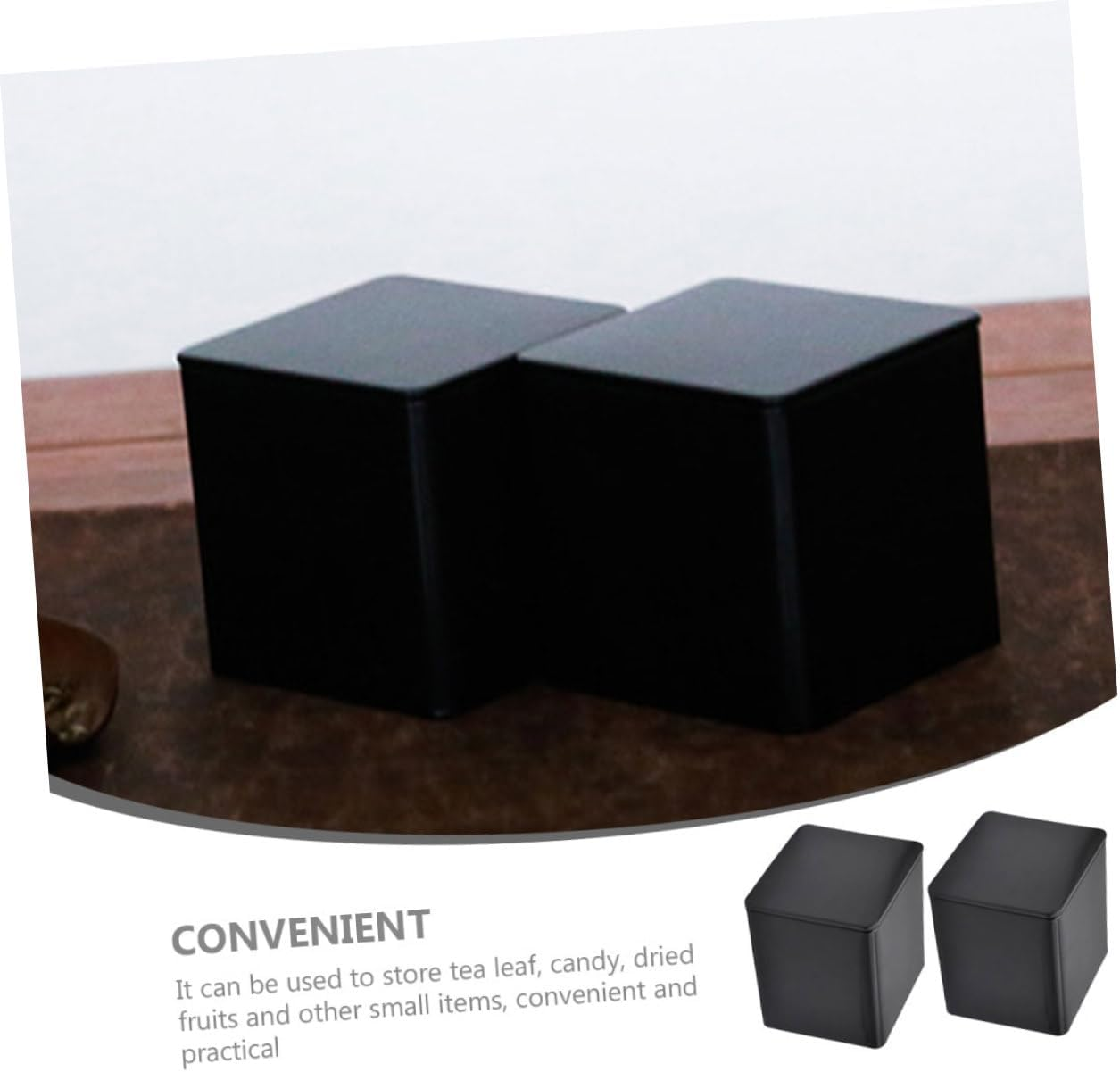 HAKIDZEL Sealed Tea Jar Storage Box Set Multi-Function Metal Tea Storage Canister for Home image number 6