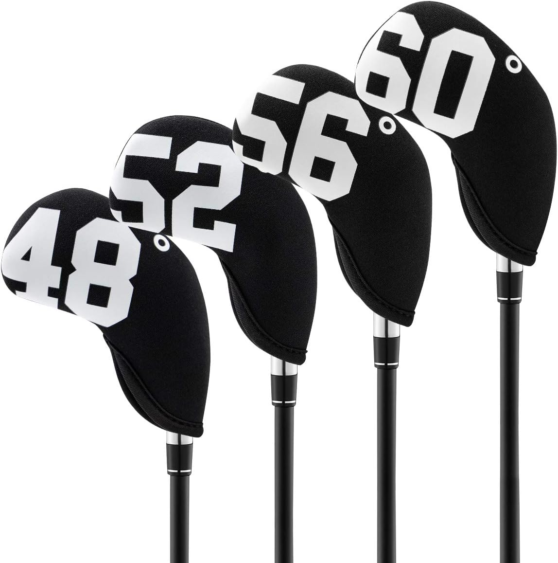 Big Number Neoprene Golf Wedge Covers Set - 4Pcs Iron Covers 48 52 56 60 Degrees - Club Head Covers Headcover for Men Golfers image number 1