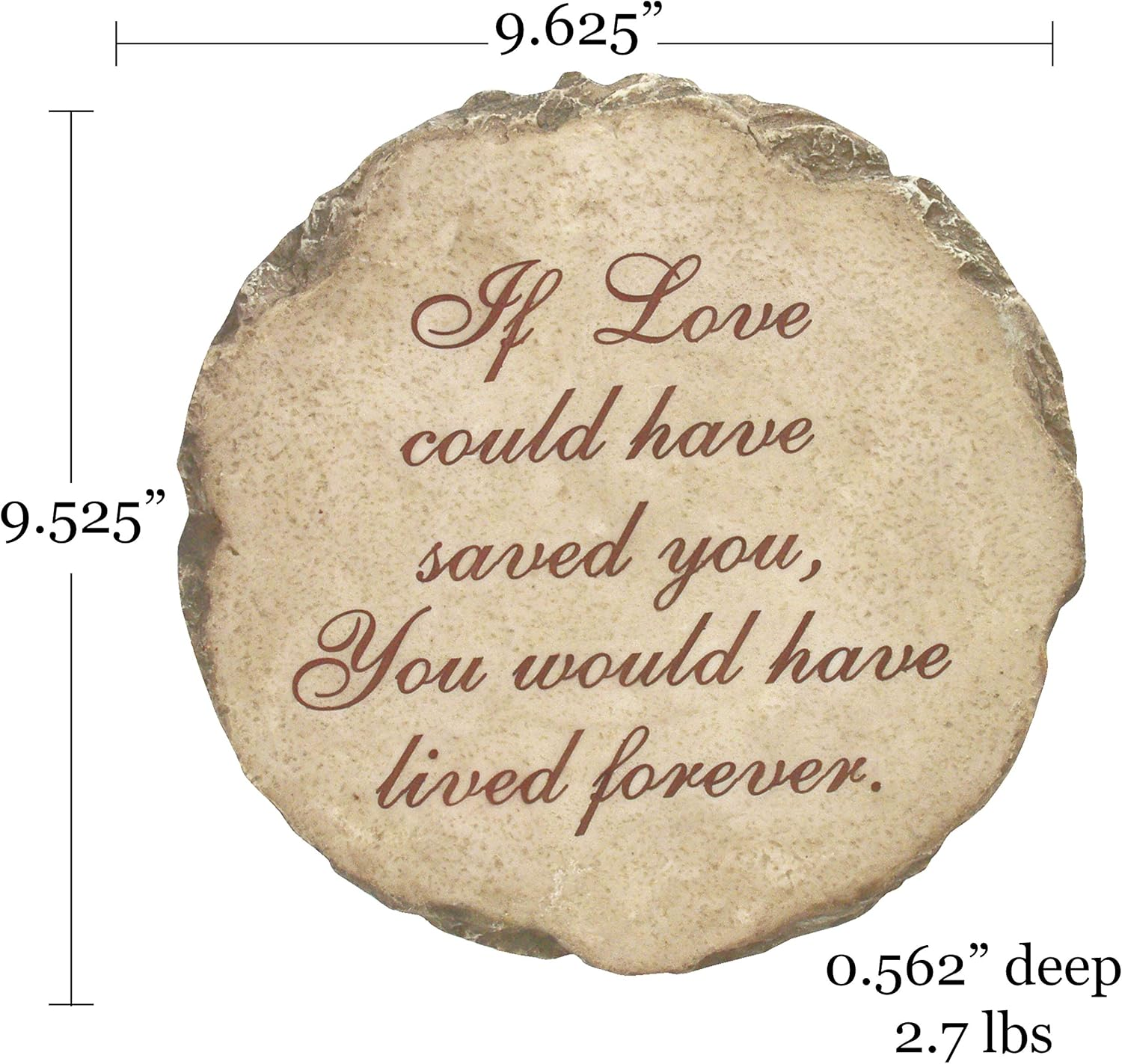 Spoontiques - Garden D&eacute;cor - Forever in Our Hearts Stepping Stone - Decorative Stone for Garden image number 1