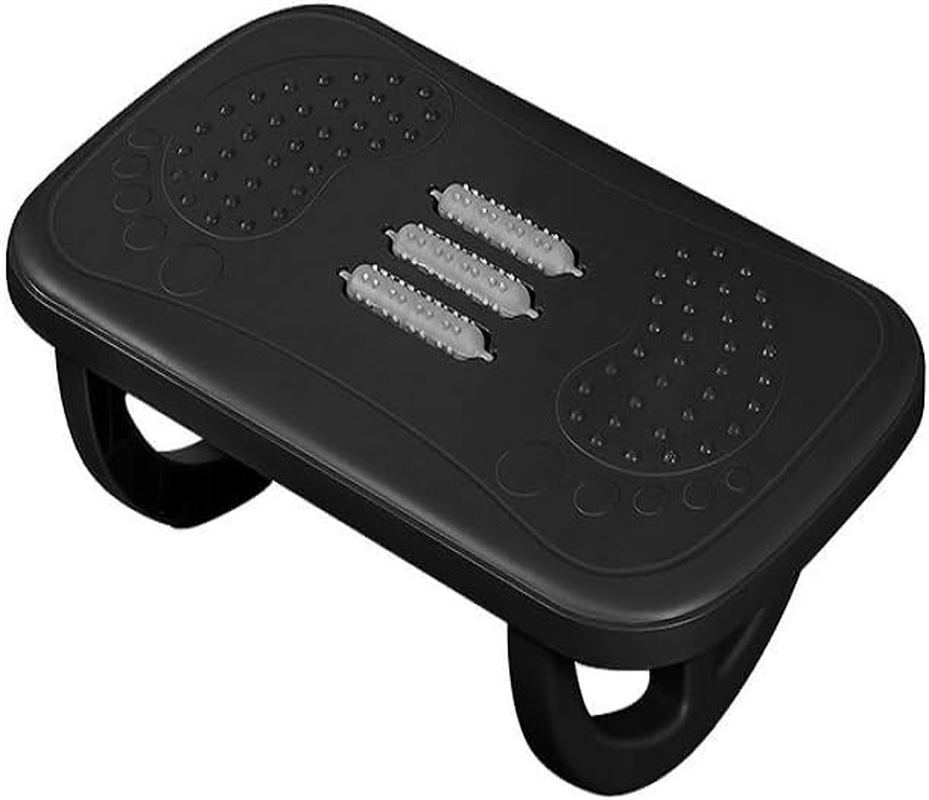 Black Home Office Footrest Footstool with Massage Nodes image number 1