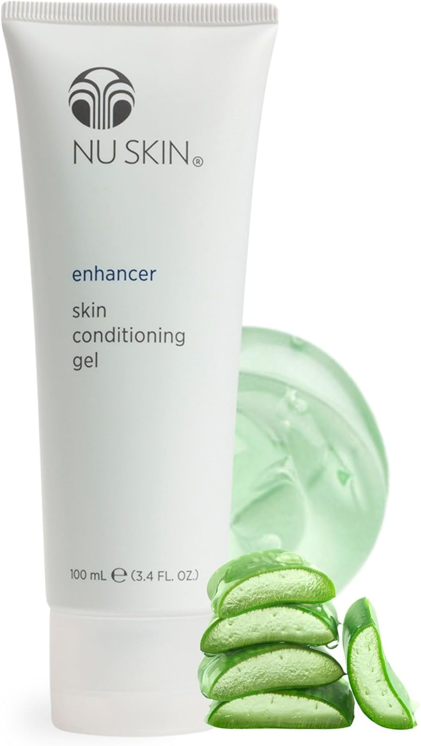 Nu Skin Enhancer Skin Conditioning Gel | Aloe Vera-Infused Soothing Formula for Ultimate Skin Comfort, Hydration, and Versatility in Skincare Routines | Lightweight Moisturizer | 100 Ml | 1 Pack