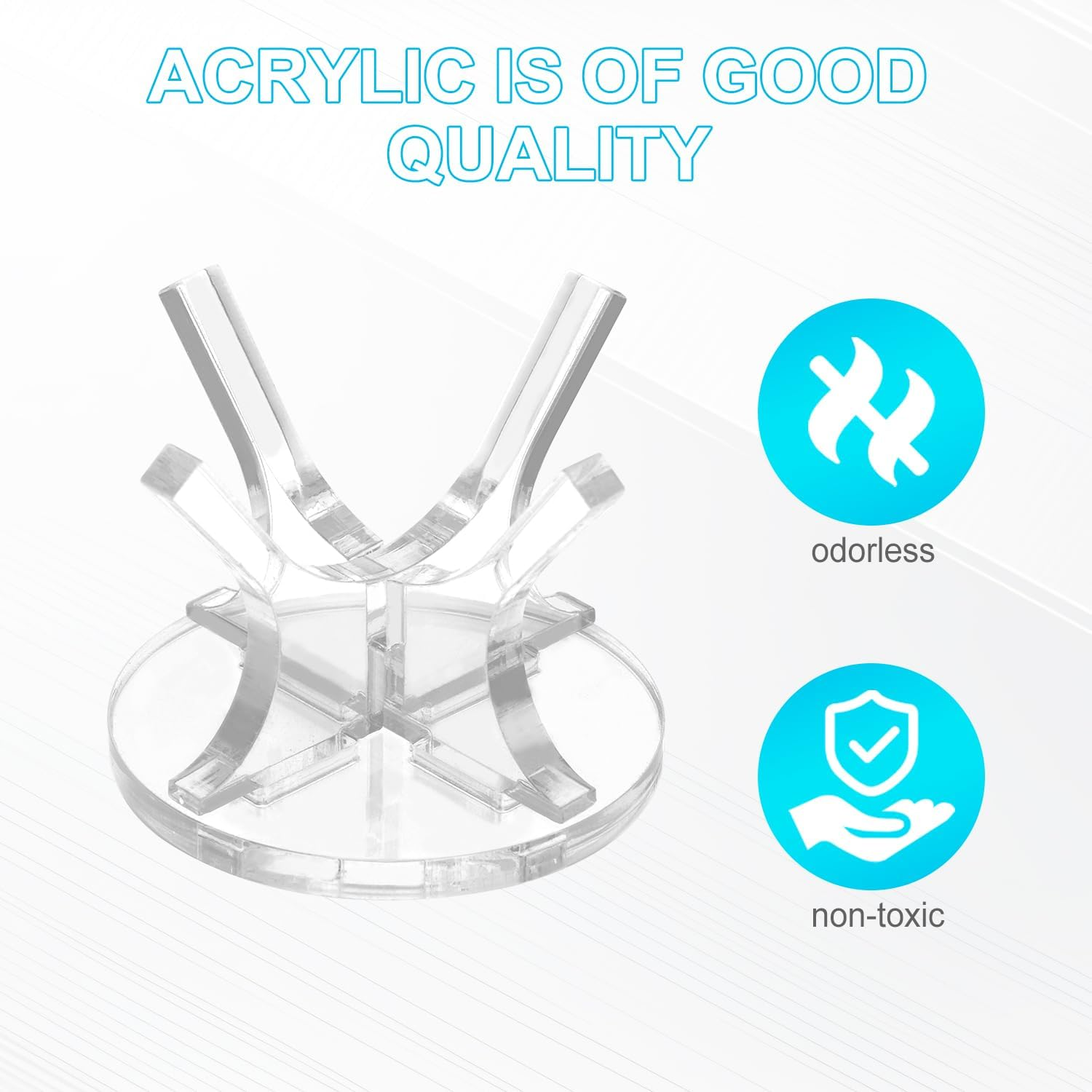 3 Pcs Acrylic Small Ball Stand Holder, Acrylic Baseball Holder Ball Display Holder Acrylic Ball Stand Holder for Golf Baseball Spheres Display image number 6