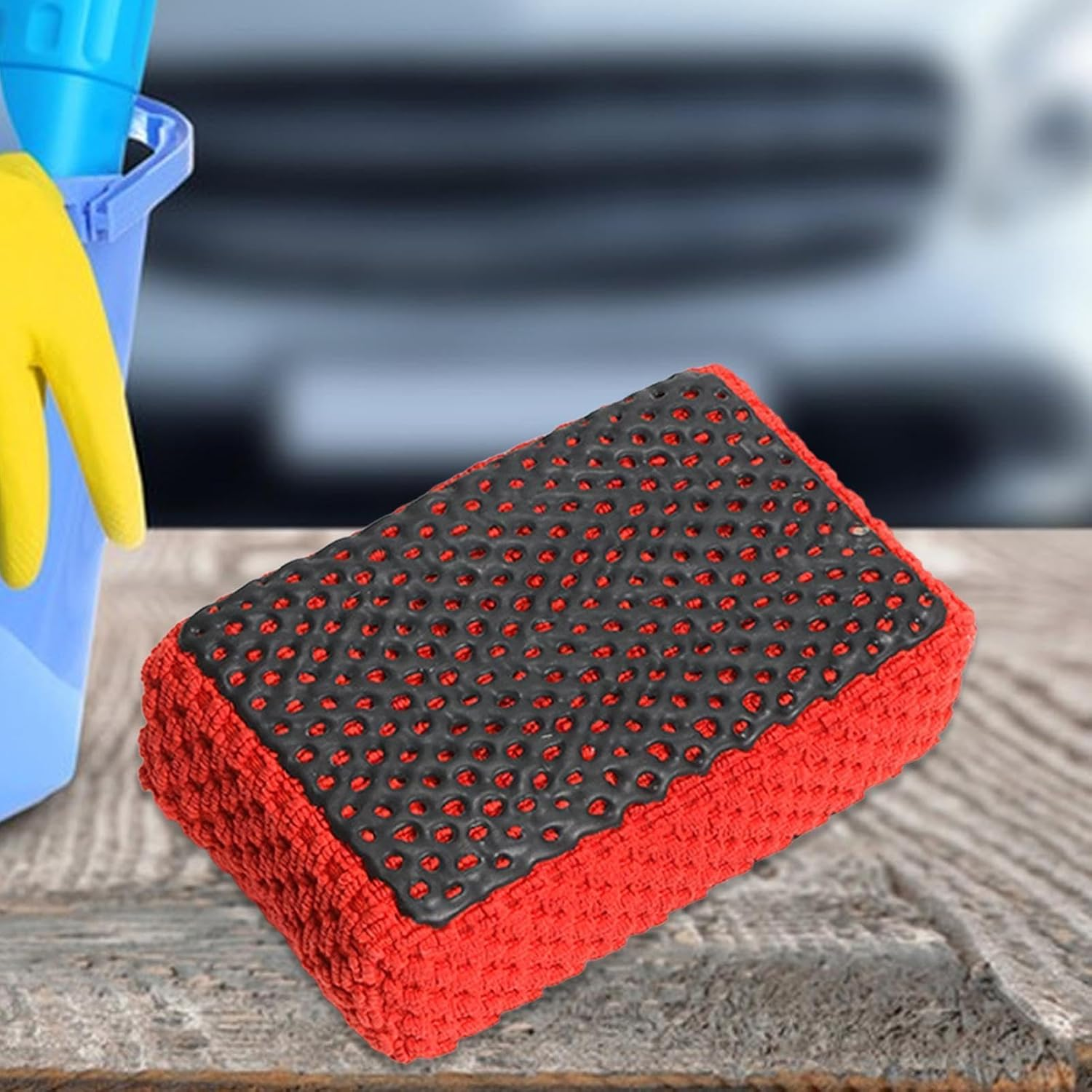 Auto Detailing Sponge - High-Density Car Cleaning Pad, Reusable Vehicle Wash Sponge | Soft Microfiber Car Wash Tool, Lint- Finish, Car Care Accessory, Automotive Cleaning Sponge image number 3
