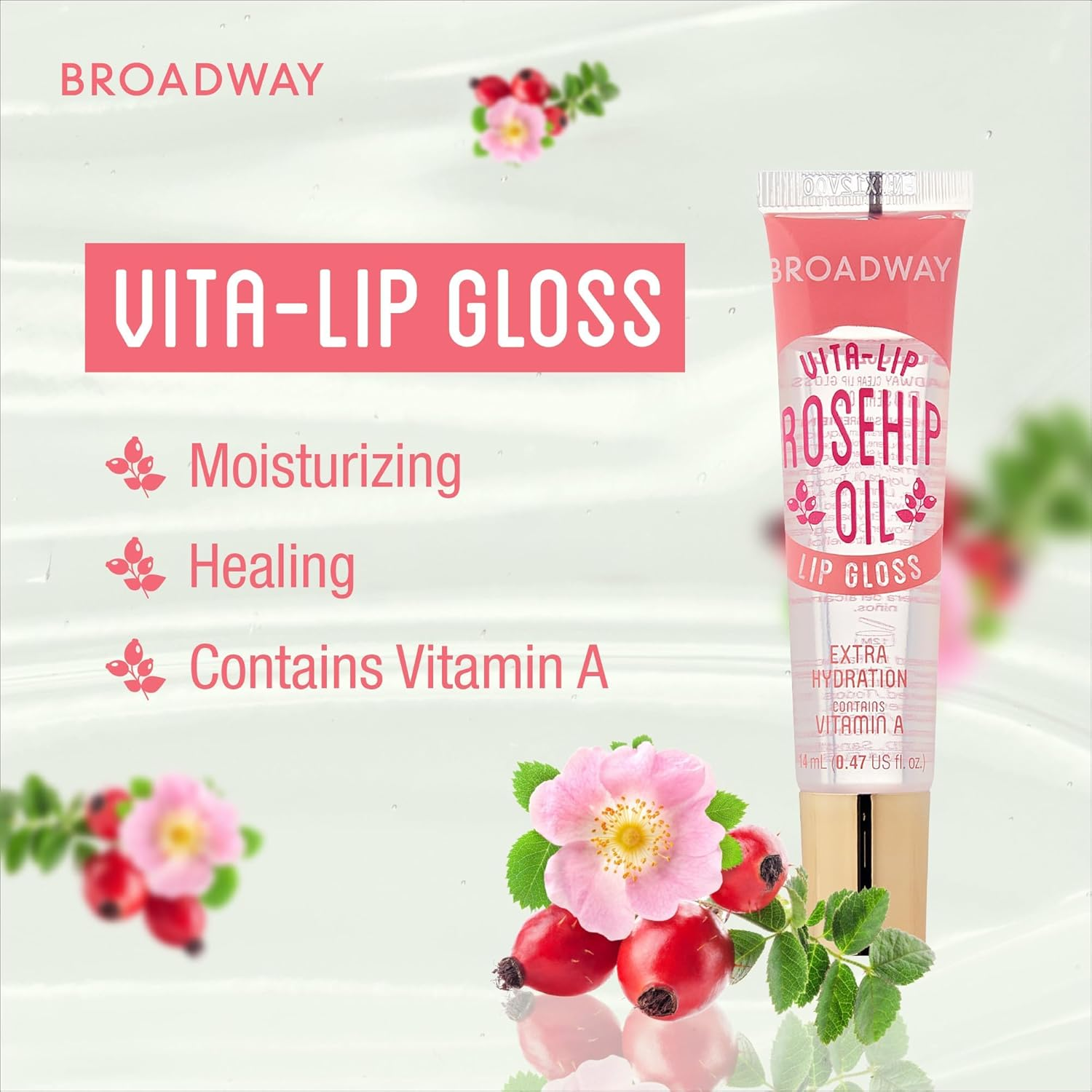 Ruby Kisses Broadway Vita-Lip Clear Lip Gloss (6 Pack Mint, Rosehip, Coconut Oil), Ultra-Hydrating & Soothing Formula with Vitamin Oils, High-Shine Non-Sticky Finish, Healing Lip Balm for Healthy Lips - Clear image number 3