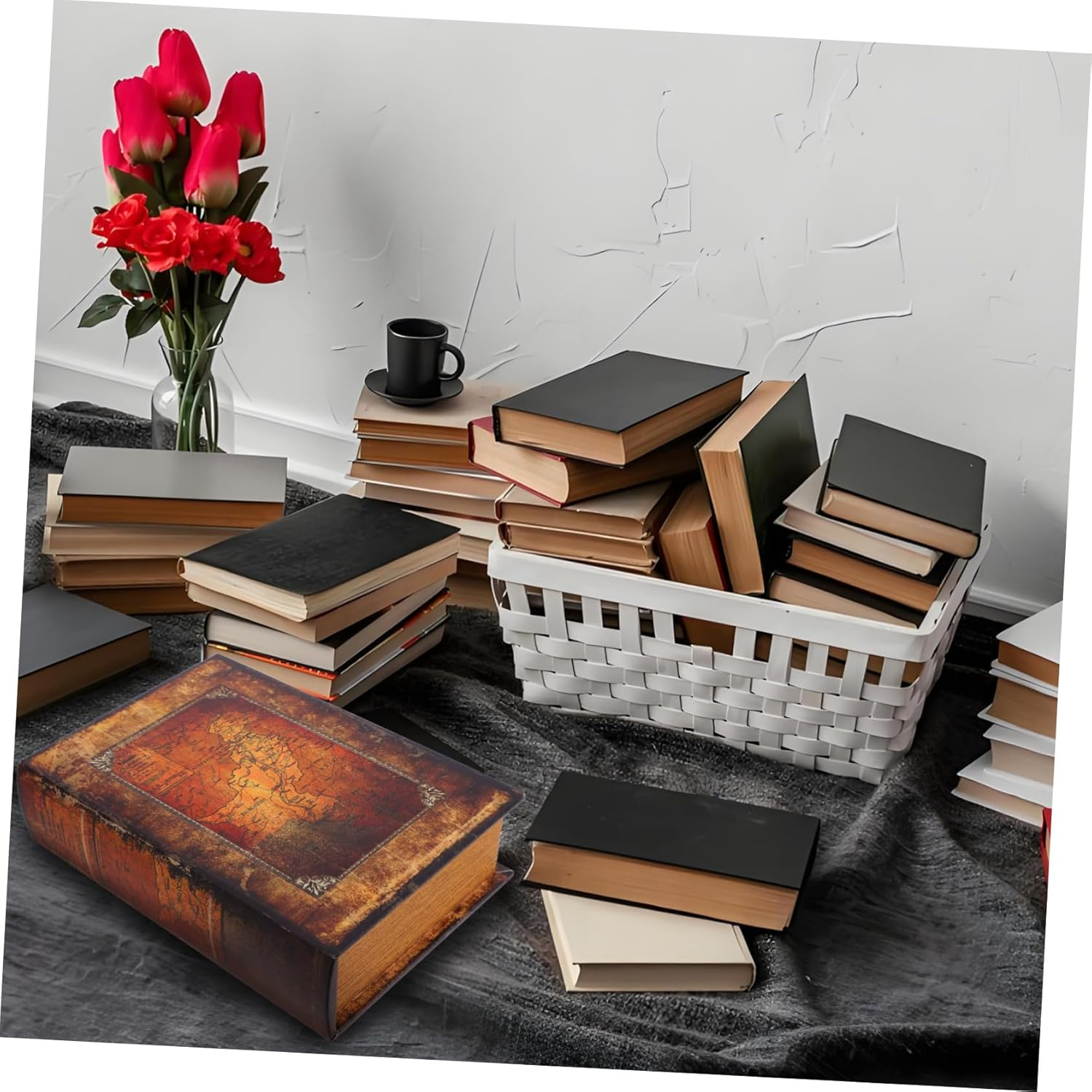 Homoyoyo Simulation Book Shaped Key Storage Box Large Size Decorative Fake Book Jewelry Organizer Home Ornament Storage Keepsake Container image number 4