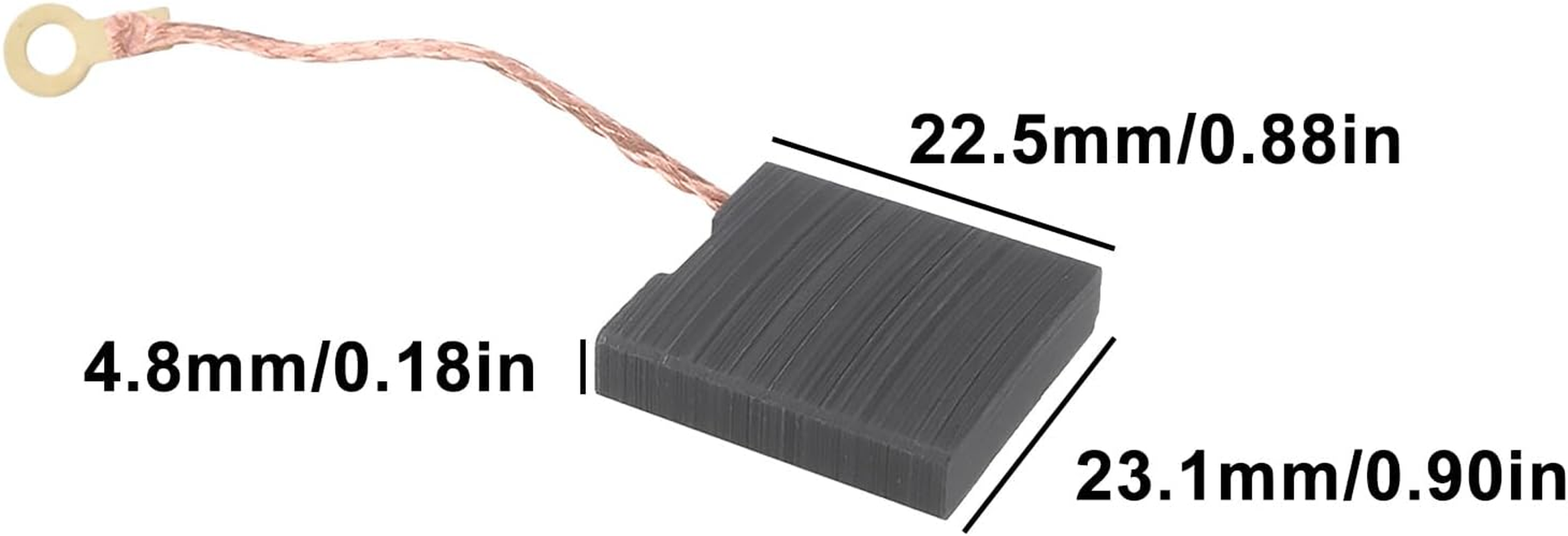 Be in Your Mind 2Pairs Carbon Brushes Compatible with Hiretech HT8 Drum Sander HT7 Disc Edger Compatible with HTC Floor Sander T28 image number 6