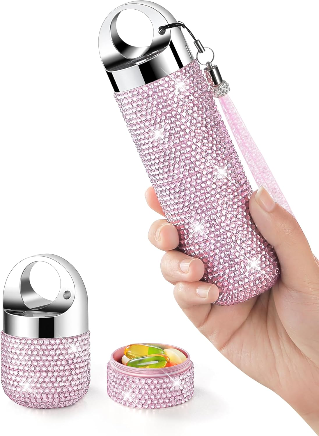 Zannaki 2019 Improved Moisture Proof Weekly Pill Organizer, Aluminum Alloy BPA Free Travel Camping 7 Day Pill Box Case Waterproof and Portable to Hold Vitamins, Fish Oil, Supplements and Medication