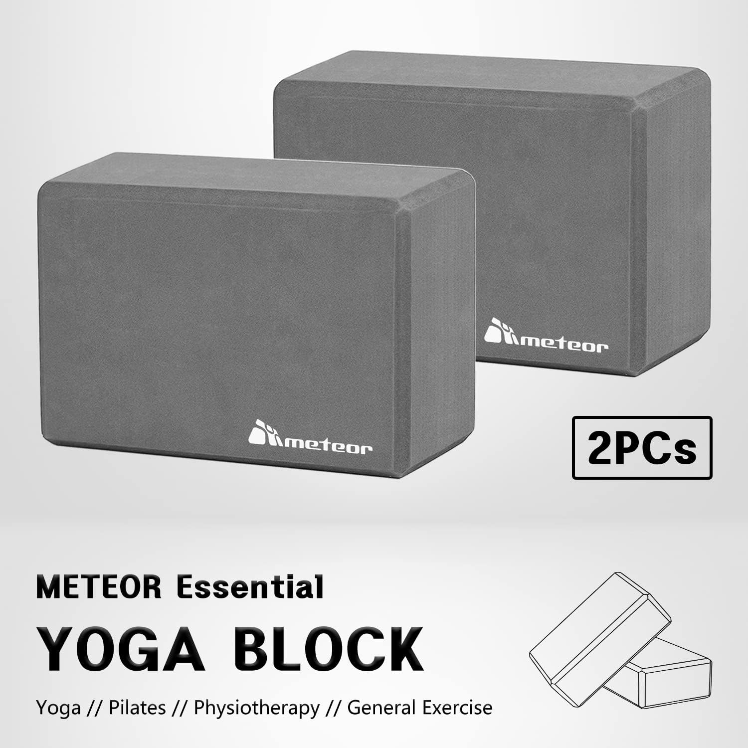 METEOR Essential Non-Slip Yoga Block, High Density Yoga Brick for Yoga, Pilates, Exercise image number 2