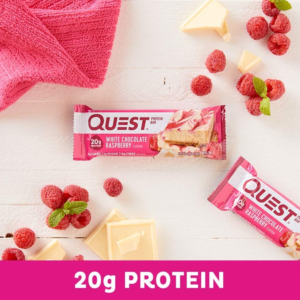 Quest Nutrition White Chocolate Raspberry Protein Bar, High Protein, Low Carb, Keto Friendly, 12 Count image number 2