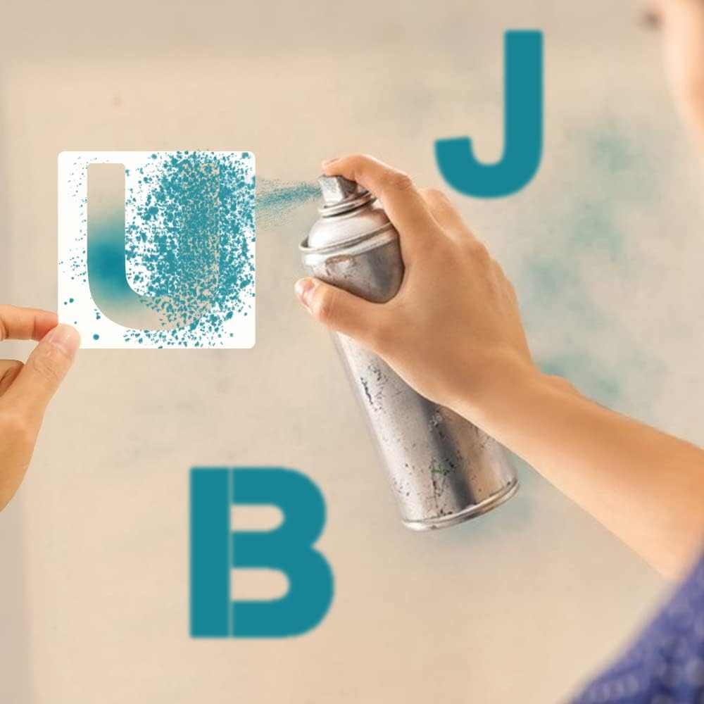 72 Pieces of Alphanumeric Templates, 2 Sets of Letter Templates, Reusable Plastic Hollow Template for Art Board, Wall, Cloth, Stone, Blackboard and Signboard image number 6