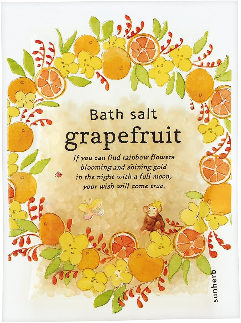 Sunherb Thanksgiving Bath Salt Gift, Grapefruit Scent (Present, Gift, 2 Bath Salts, Packaged) image number 3