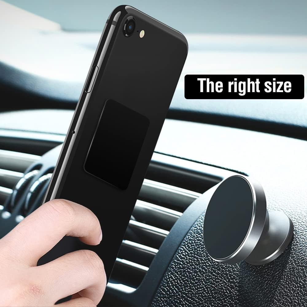 [8 Pack] Magnetic Car Mount Holder Metal Plates, TIQUS 40X58Mm Black Rectangle Universal Replacement Mount Metal Plate Kit with Adhesive for Magnetic Car Mount Cell Phone Holder image number 4