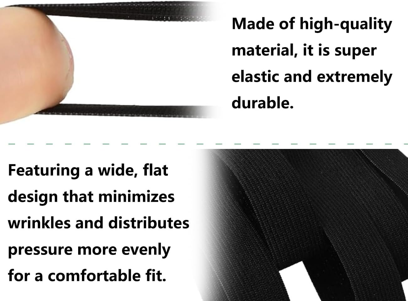 AOYEGIC Pack of 22 Men'S Hair Boys, Knotted Hair Bands, Elastic Hair Band, Flat Braid Elastic, Ponytail Holder, for All Hair and Braid Types (Black, 6 Mm and 12 Mm) image number 4