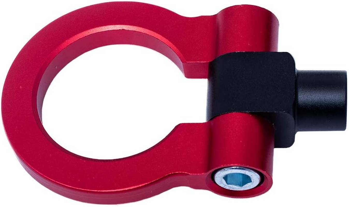 CAR CAN'T FLY Racing Style Front Rear Bumper Trailer Ring Red Towing Tow Hook for Subaru BRZ Impreza WRX Sti Scion FR-S Toyota 86 - Red image number 3