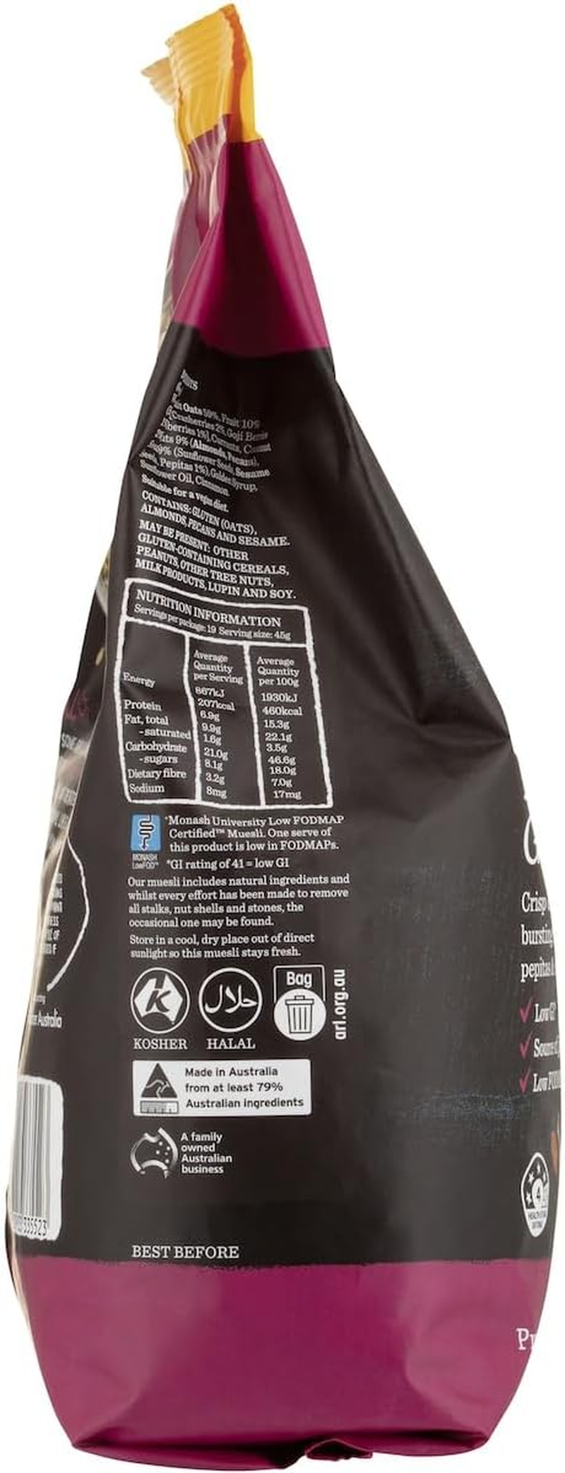 Carman'S Super Berry Cranberry, Blueberry and Goji Muesli 875 G image number 1