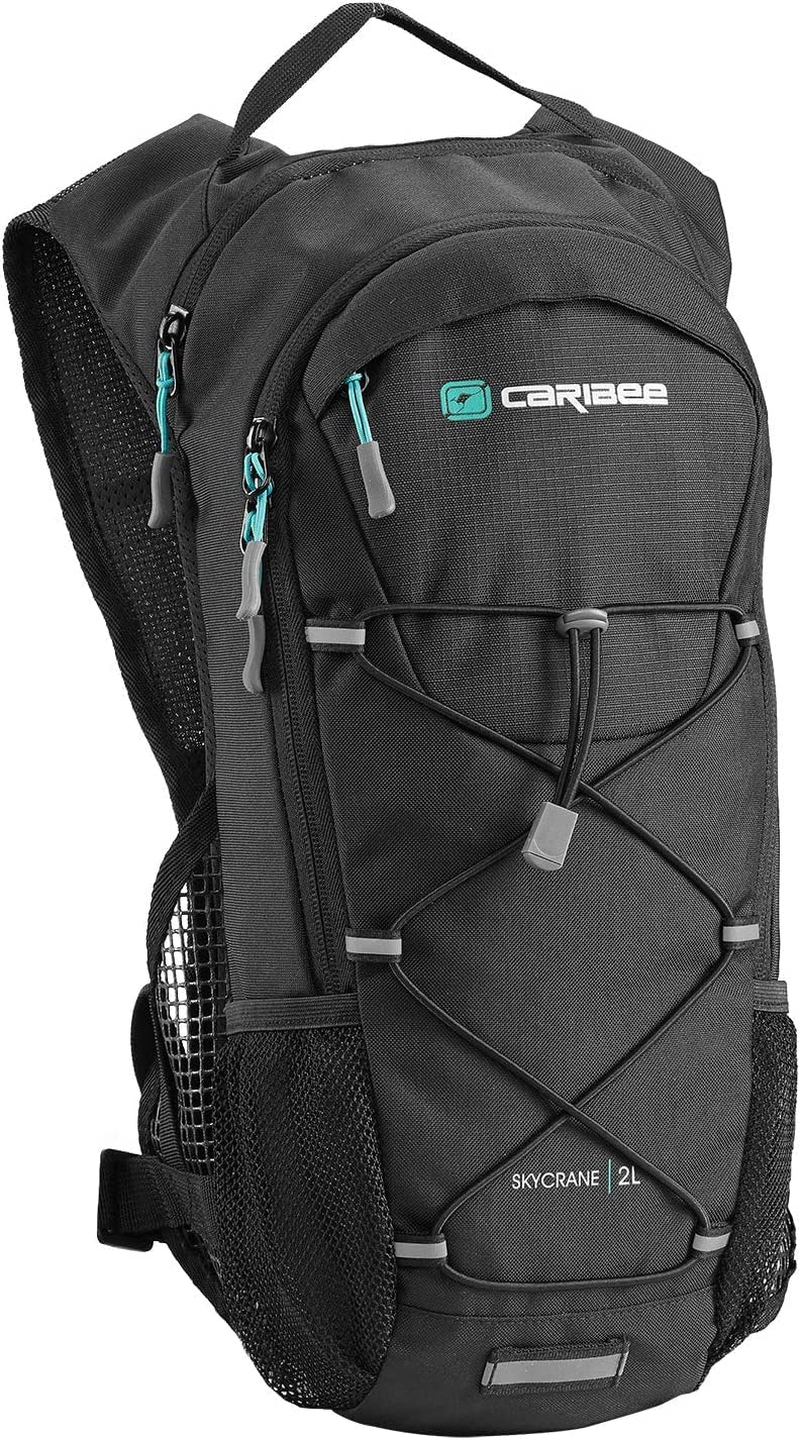 Caribee Skycrane Hydration Backpack, 2 Liter Capacity, Black