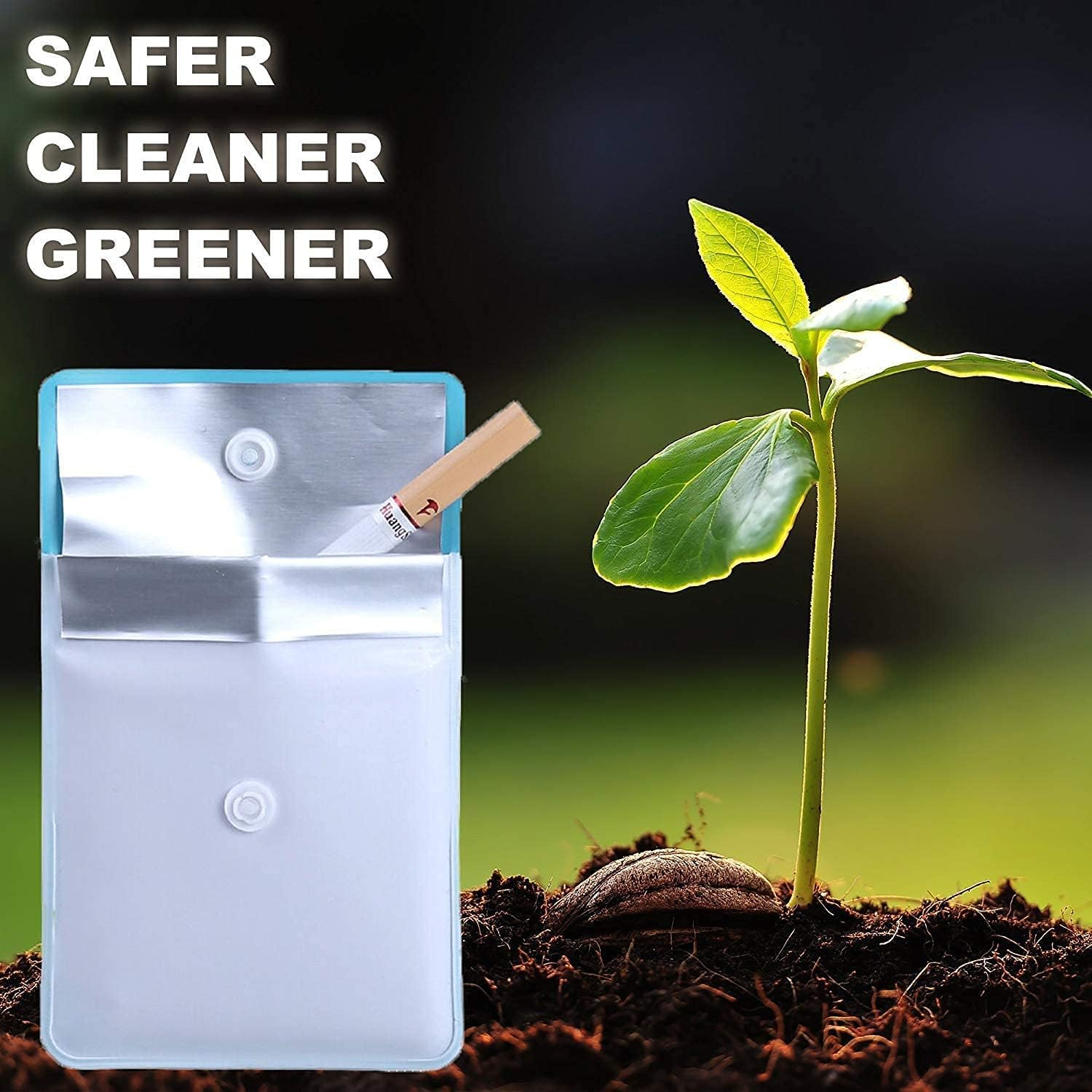 6 Pack Pocket Ashtrays, Portable Cigarette Ash Pouch Compact Fireproof PVC Odorless, Odorless Ashtray for Smoker Outdoor Travel, 3.3 Inch * 3 Inch, 4 Colors image number 4