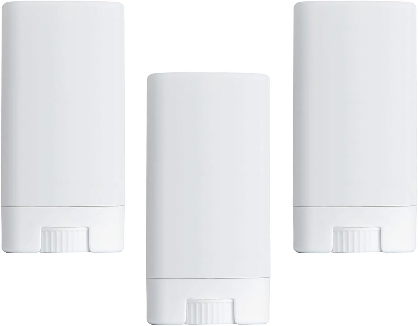 3PCS 15 Gram Deodorant Twist up Tubes Oval Lip Balm Containers Refillable Deodorant Stick Plastic Chapstick Tubes Lotion Bar Stick image number 3