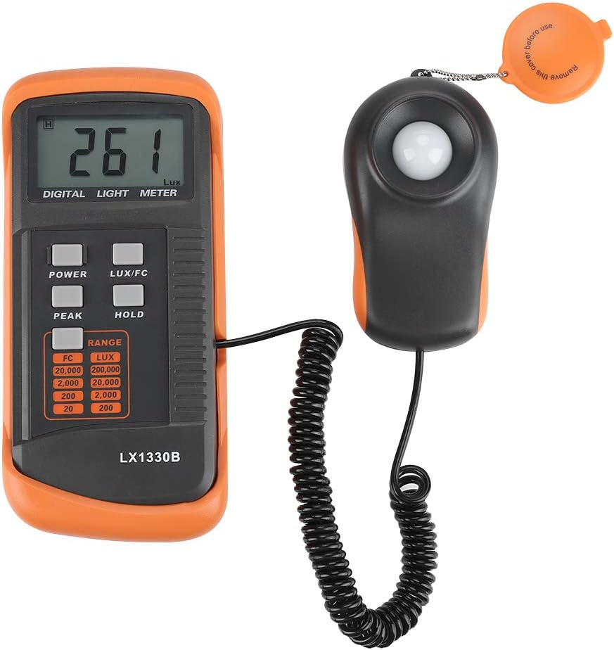 Light Meter, Illuminance/Light Meter LX1330B Digital Luxmeter LCD Display Digital Illuminance Meter 0-200,000 Lux Meter, Digital Illuminance Lux Meter Luminometer image number 1