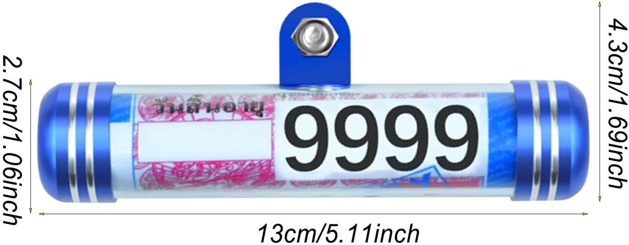 Motorcycle Document Holder Tube | Trailer Registration Holder Waterproof - Secure Tax Disc Waterproof Cylindrical Holder Frame for Motorbike Document Storage image number 2