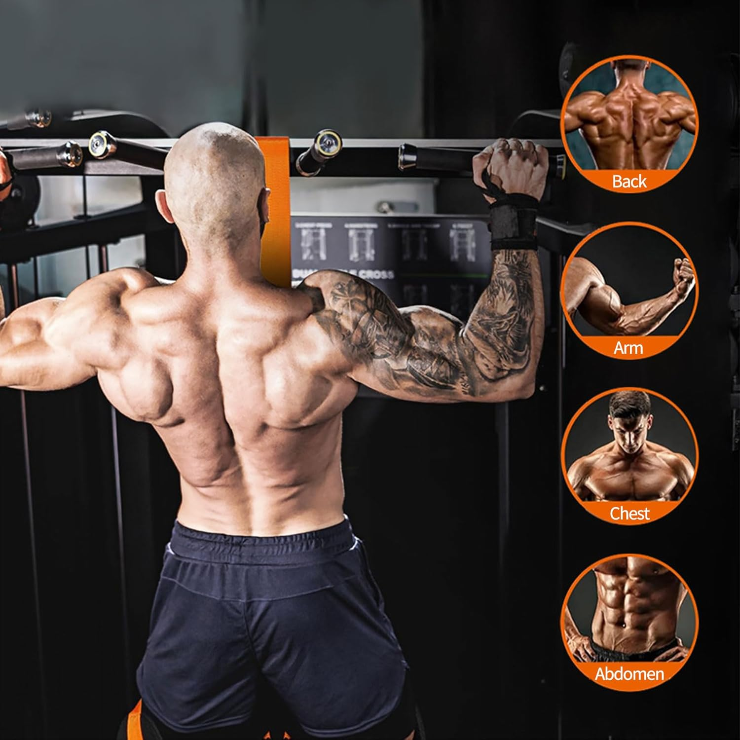 ZAOZAOLLND Pull up Assistance Bands,Adjustable Heavy-Duty Resistance Bands,Adjustable Weight/Size with Fabric Feet/Knee Rest, Bands for Pull up Assist for Strength Training image number 7