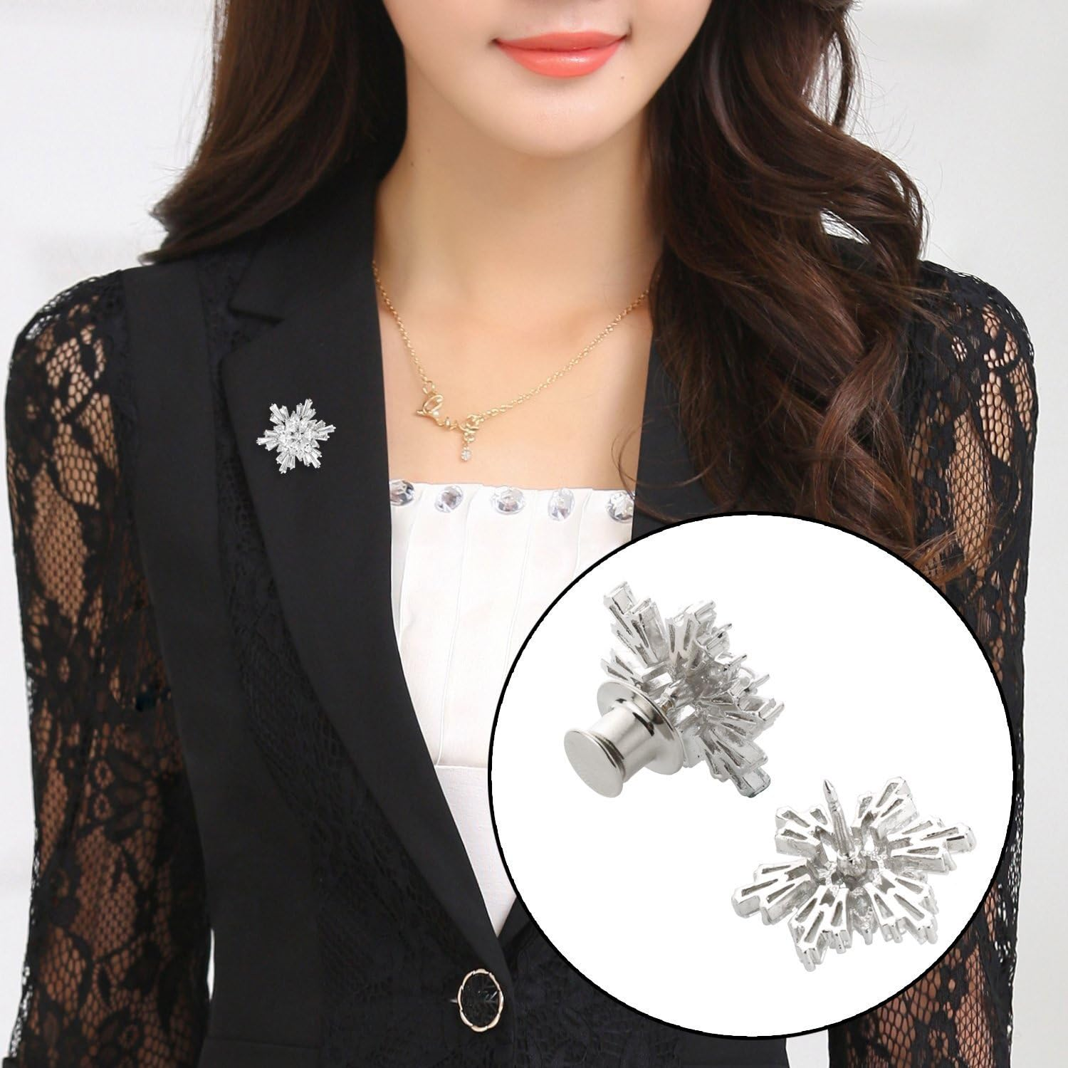 40 Pieces Metal Pin Backs Locking Pin Keepers Locking Clasp with Storage Case - C Colorful image number 5