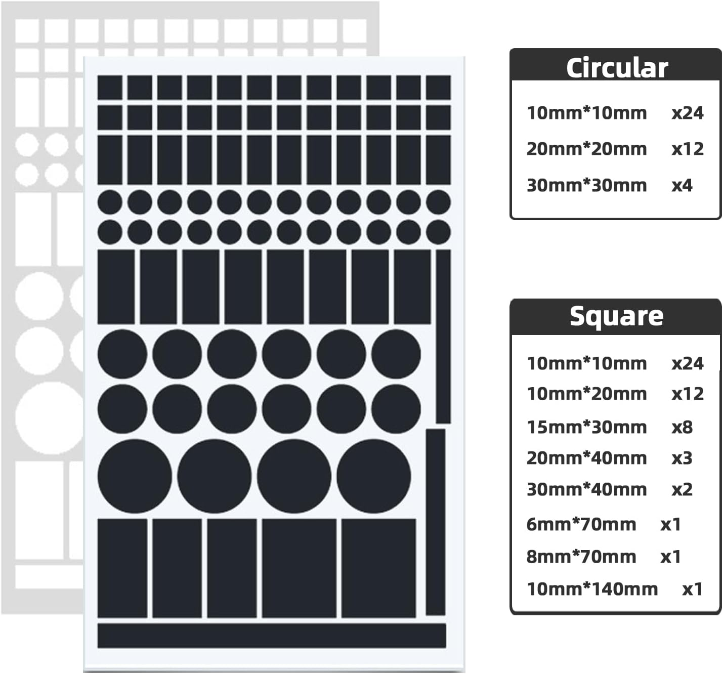 LED Light Blocking Stickers, Ling-Luo LED Light Blackout Sticker Light Dimming Stickers, LED Filters Dimming Sheets for Routers, TV LED Covers Blackout (White-2,Black-2) image number 2