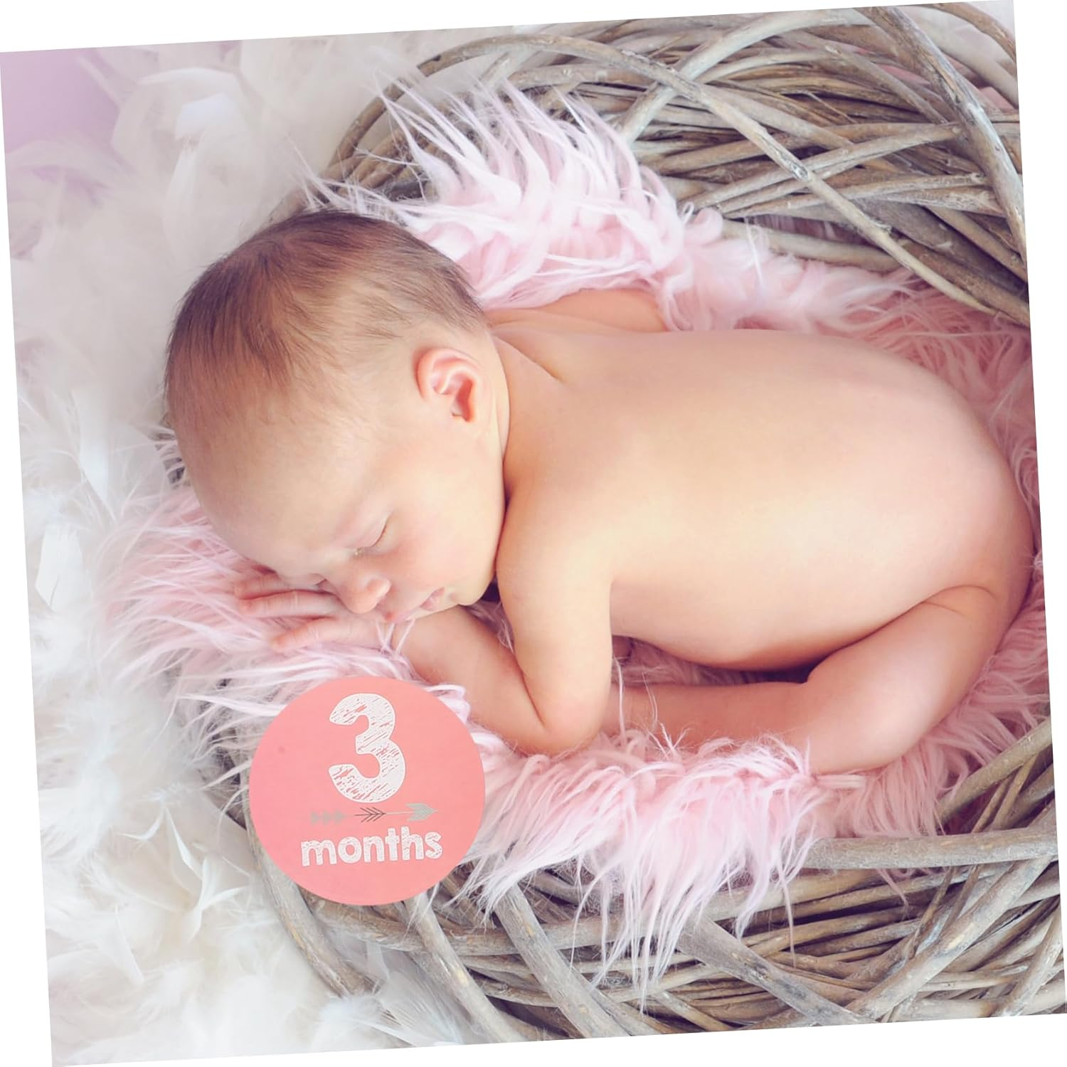CLISPEED Newborn Monthly Stickers Milestone Stickers for Growth Recording Photo Props Adhesive Months image number 4