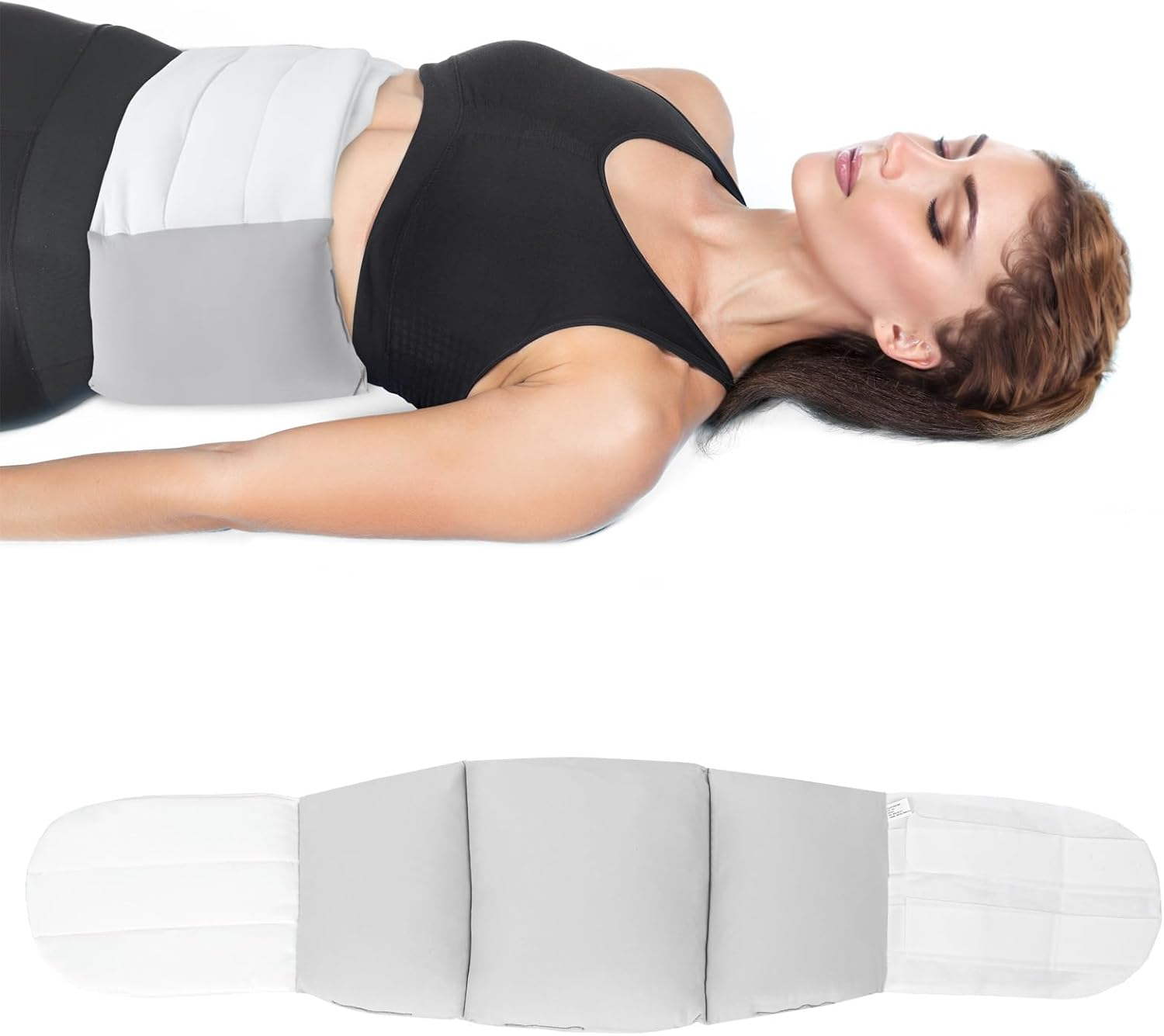 DAWNTREES Adjustable Lumbar Support Pillow,Ice Cotton Lumbar Pillow for Sleeping Back Support Pillow for Lower Back Pain Relief, Back Pillow for Sleeping, Lumbar Support Pillow for Bed