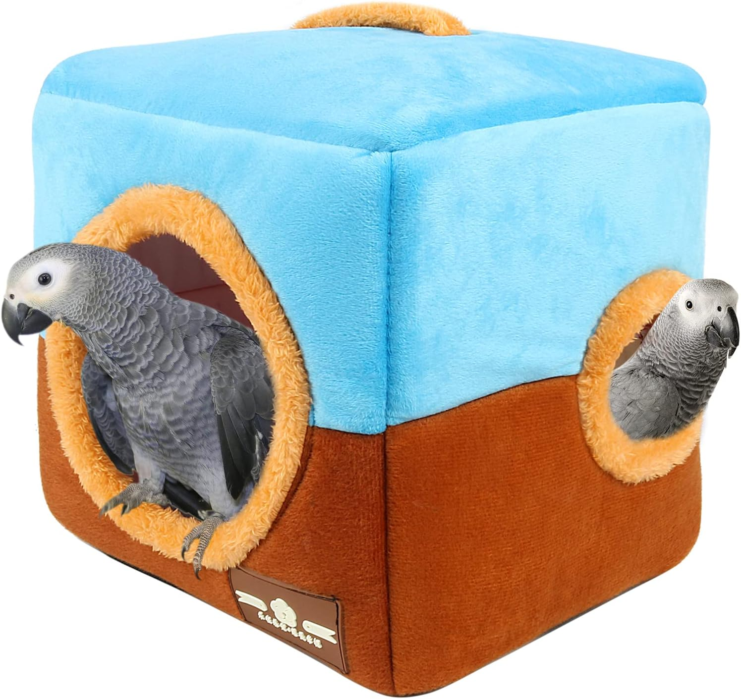 GINDOOR Large Size Parrot Nest House - Winter Warm Bird Snuggle Hut Hanging Birds House Cage Hideaway Cave Bed for Large Birds Amazon Parrots African Grey Cockatoos Macaws image number 3