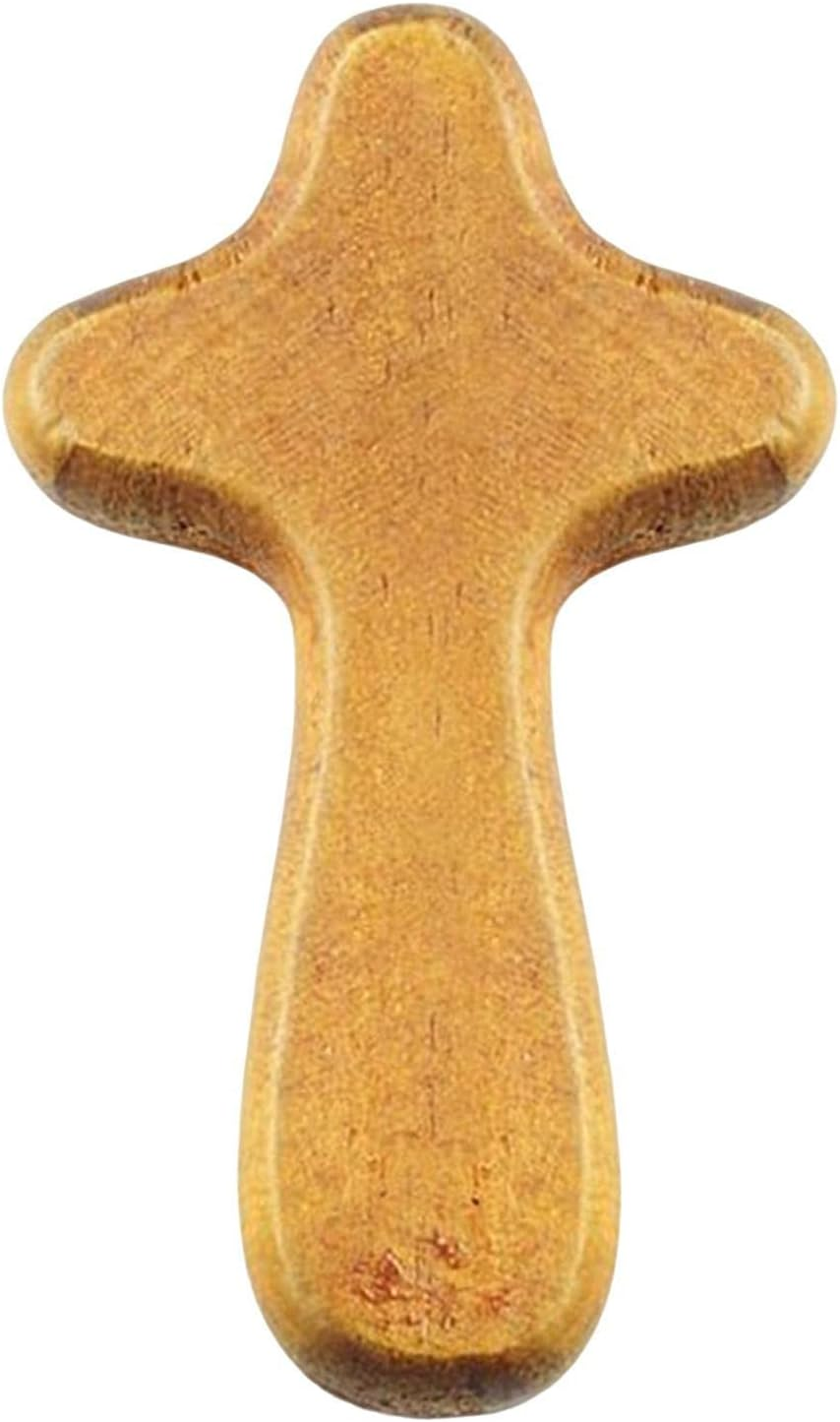 Motivational Worry Stone Cross Wooden Crosses Small Hand Cross Hand Cross Small Wooden Cross for Praying, Also as a Death Cross, Handmade to Fit in Your Hand - 1Pcs image number 2