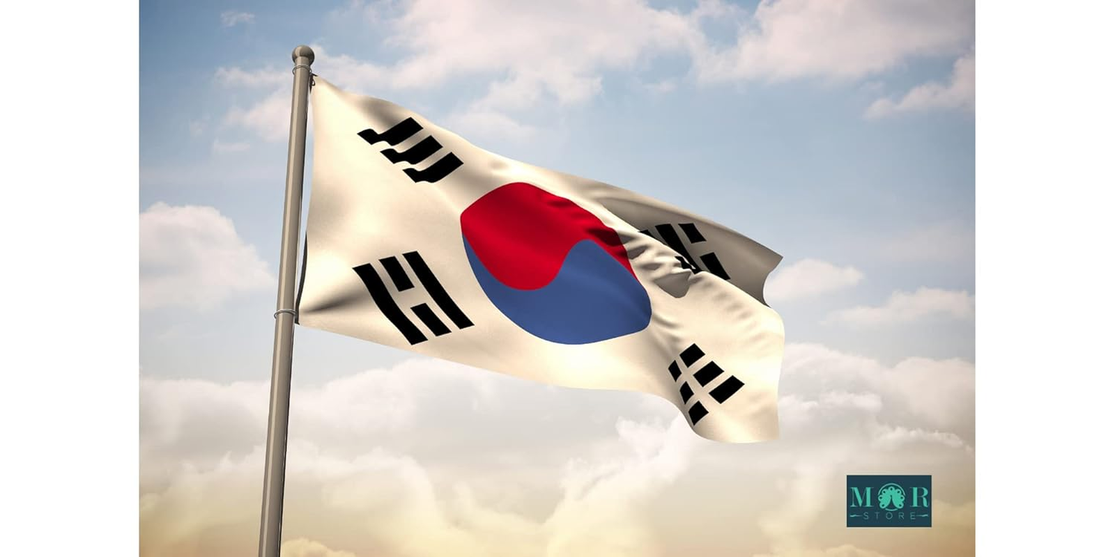South Korea Country Flag | Double Stitched National Flag of South Korea Use for Indoor-Outdoor Purpose | Lightweight, Bright & Vivid Colors, Flag of South Korea image number 4