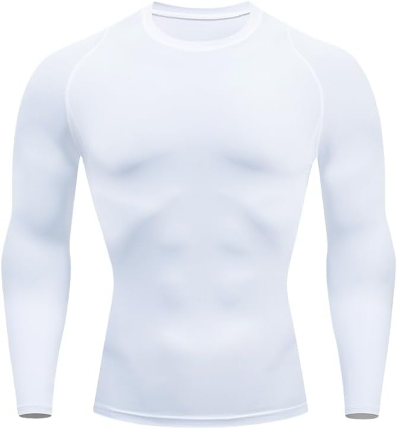 Smatstyle Compression Shirt Men'S Athletic Functional Shirt Long Sleeve Quick-Drying Compression Sports Shirt Breathable Running Shirt for Fitness