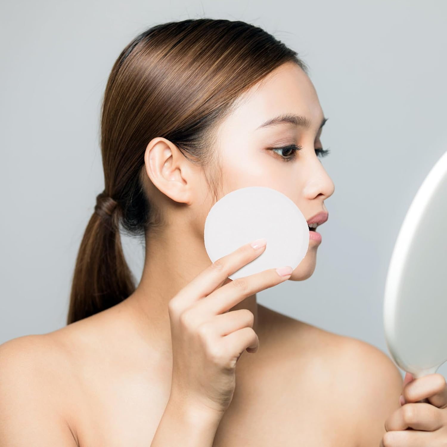 10Pcs Reusable Makeup Remover Pads 8Cm round Facial Cotton Pads Soft Washable for Gentle Skin Cleansing and Travel Face Care image number 6