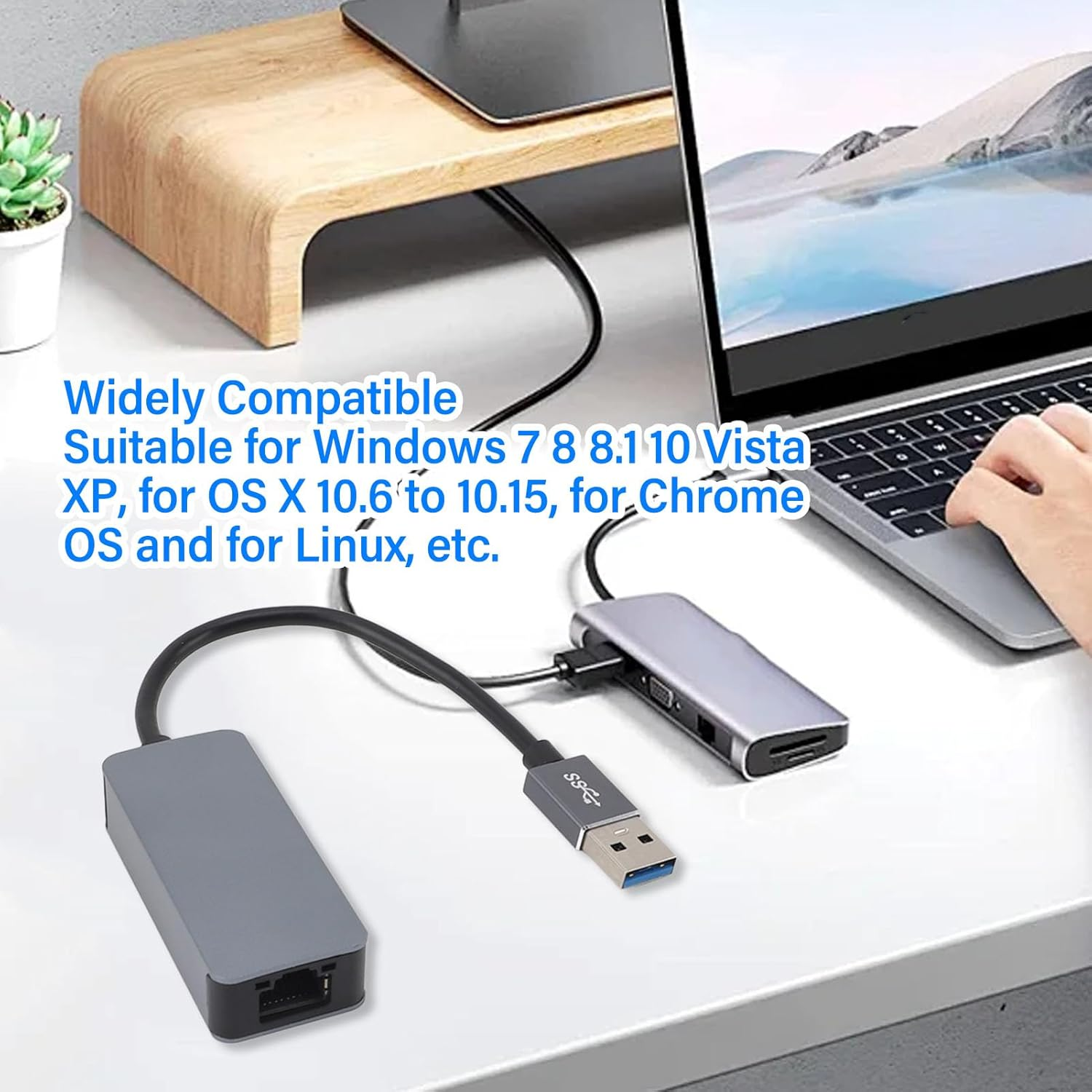 Ejoyous USB 3.0 to 2.5G Ethernet Adapter, Aluminum Alloy, 10M/100M/1G/2.5G Bandwidth, Plug & Play Supports for Windows/Os X/Chrome Os/Linux USB Bus-Powered image number 5
