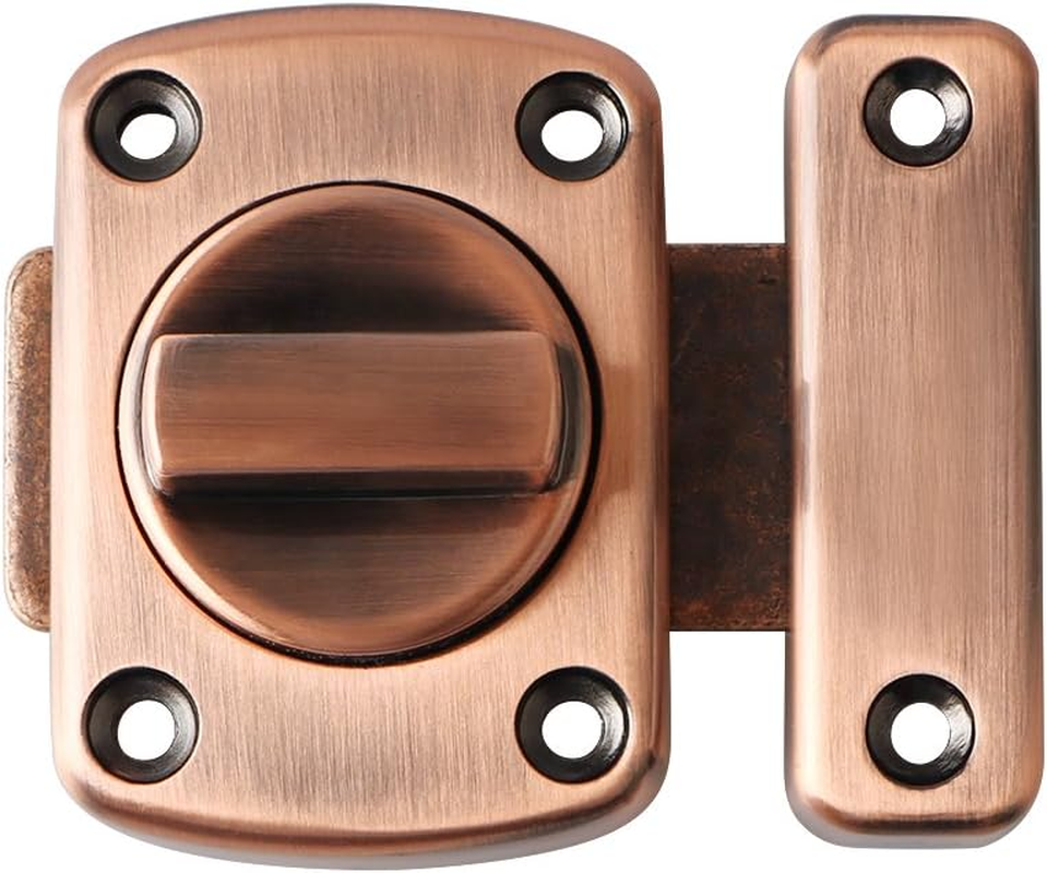 Alise Gate Latch Slide Bolt Latches Lock for Door,Double Sided Rotate Gate Latches for Barn,Shed,Fence, Garage,Front Door,Toilet Door, Pet Door,Brushed Finish