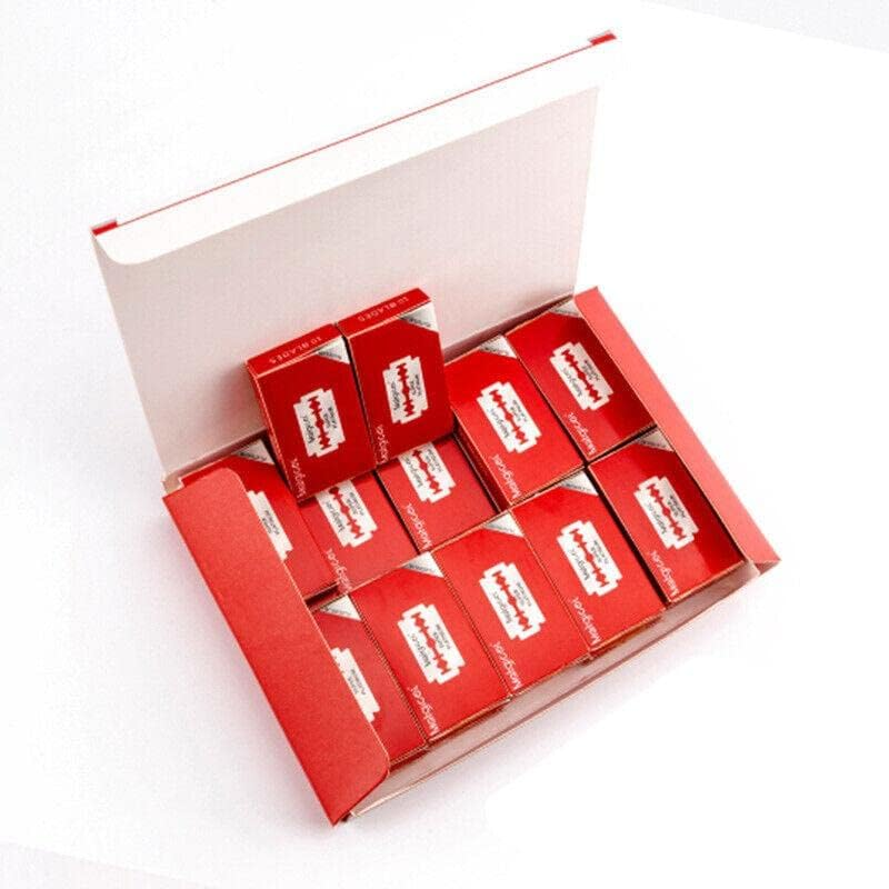 10-200 PCS Super Platinum Ultra Sharp Double Edge Cut Throat Barber Razor Blades- Precision Sharpness for Barbers & Home Shaving - Universal Compatibility image number 6