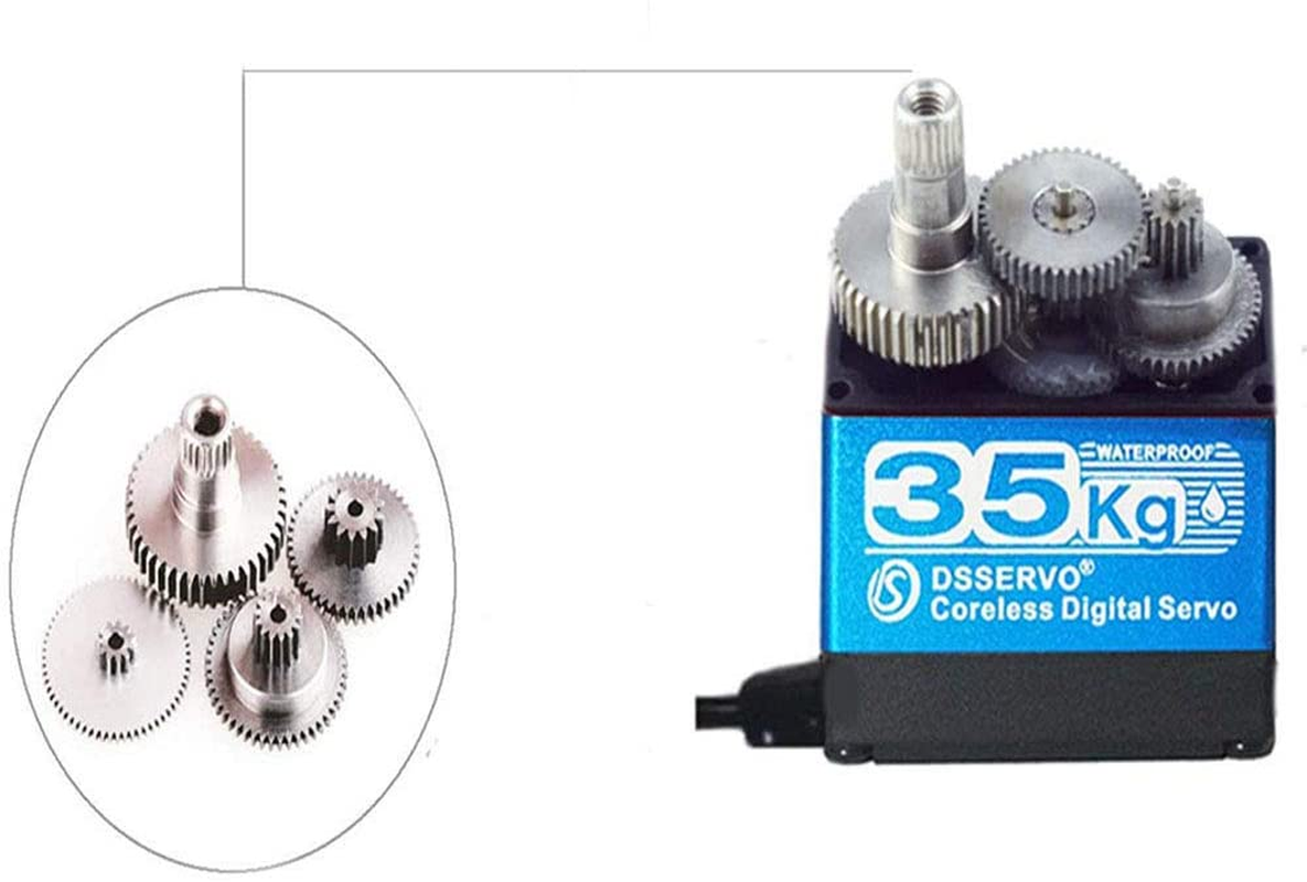 35Kg High Torque Coreless Motor Servo Metal Gear Digital and Stainless Steel Gear Servo Arduino Servo for Robotic DIY,RC Car (Control Angle 180&deg;) image number 5