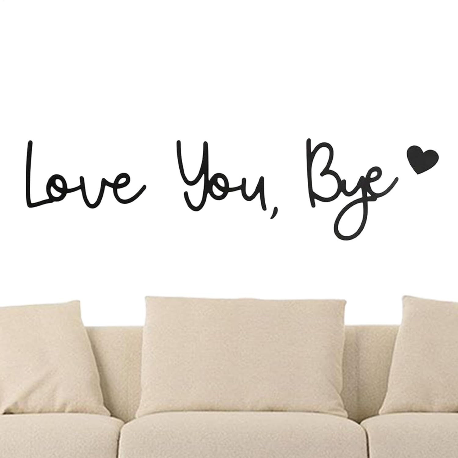 Rukjmqi Love You Bye Sign, Love You Bye Door Sign Wooden, Love You Bye Door Topper, Bye Love You Wooden Script Sign, Wooden Love Sign for Home, Love Signs for Home Decoration Black image number 6