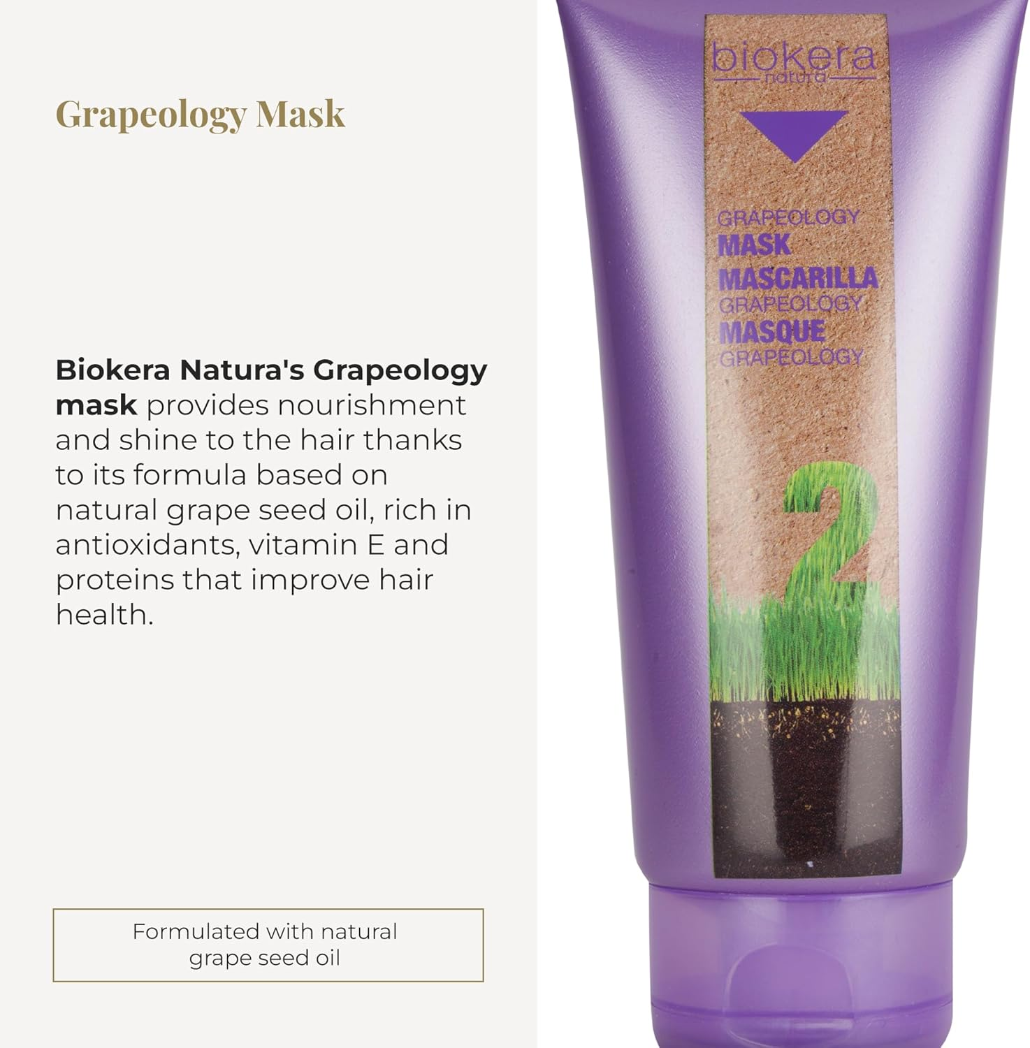 Repairing Hair Repair Mask Biokera Grapeology Salerm (200Ml) image number 2