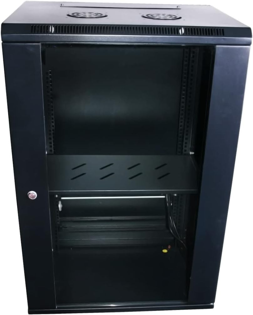 HCC 18RU 19 Inch 450Mm Deep Wall Mount Cabinet Server Rack Data Network Comms 18U 19&rdquo;, Black (RW-18R-450) image number 5