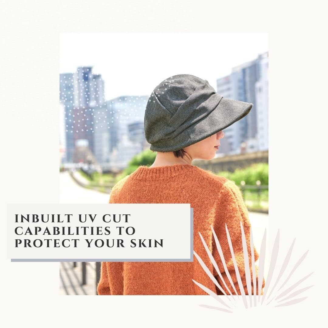 CHARM Womens Newsboy Winter Hat - Organic Cotton Bonnet Visor Casquette Chemo Cap