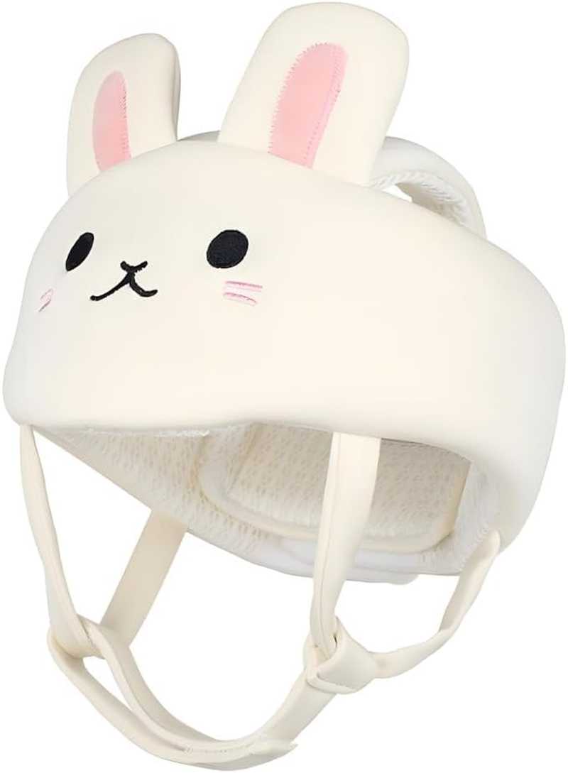 Adjustable Baby Head Protection Hat,Breathable Mesh Design | Cute Bunny Pattern | Lightweight & Safe for 6-24 Months image number 4