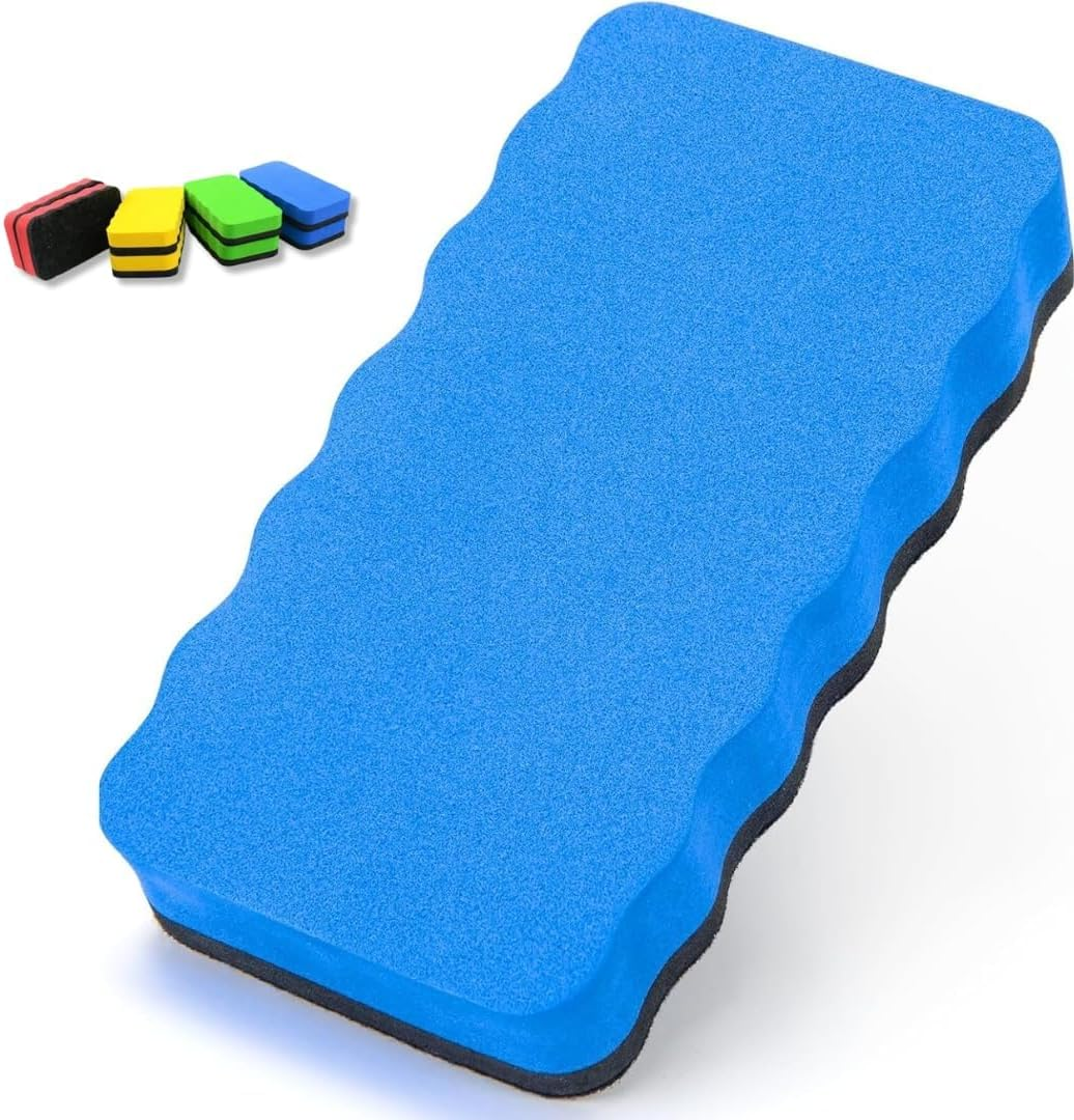 Parence - Magnetic Sponge for Whiteboard - Brush for Dry or Wet Cleaning of Your Board - Magnetic, Whiteboard and Board, 11X5.7X2.2Cm - Random Colour image number 2