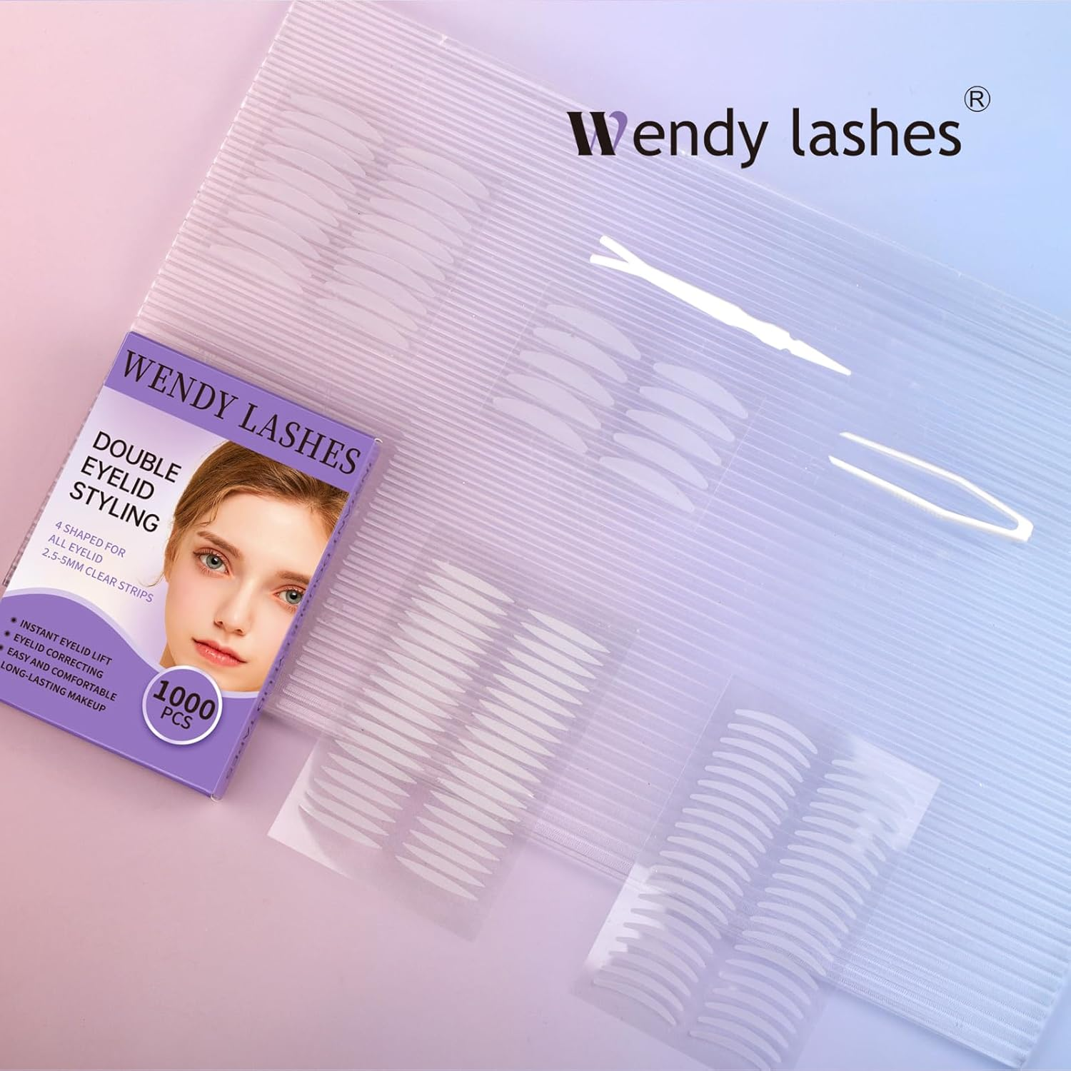 Eyelid Tape 1000 Pcs Invisible Eyes Lifter Strips Eye Lift Waterproof Long-Lasting Eyelid Sticker Double Eye Lid Tape for Hooded, Heavy, Uneven, Droopy Lids image number 4